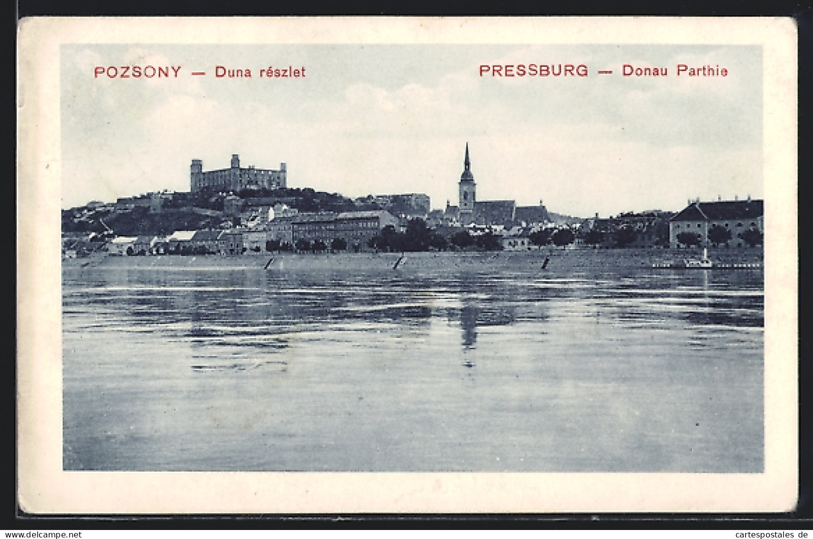 AK Pressburg, Stadtpanorama Mit Donau  - Slovakia