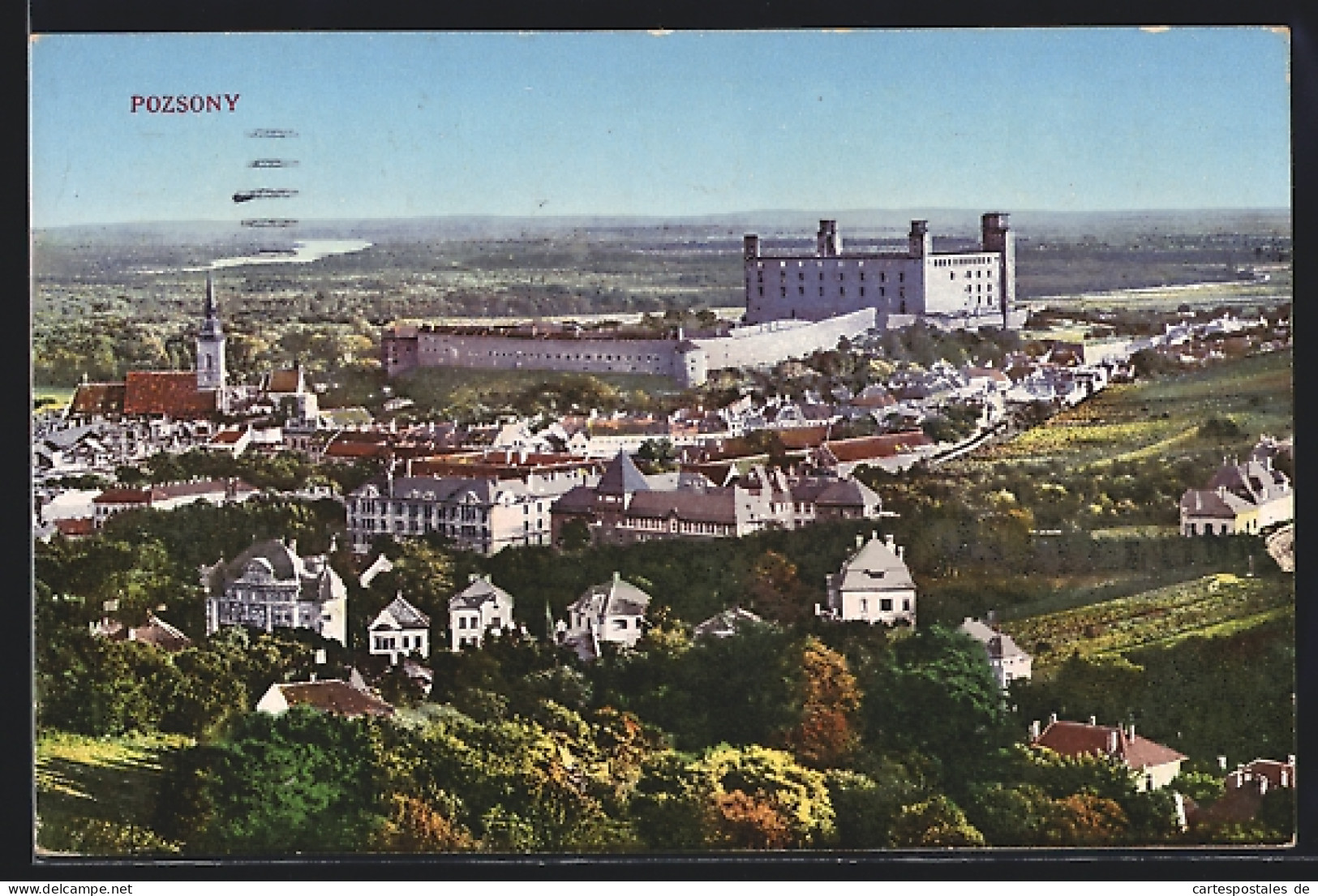 AK Pressburg, Teilansicht Mit Burg, Von Oben Gesehen  - Slovakia