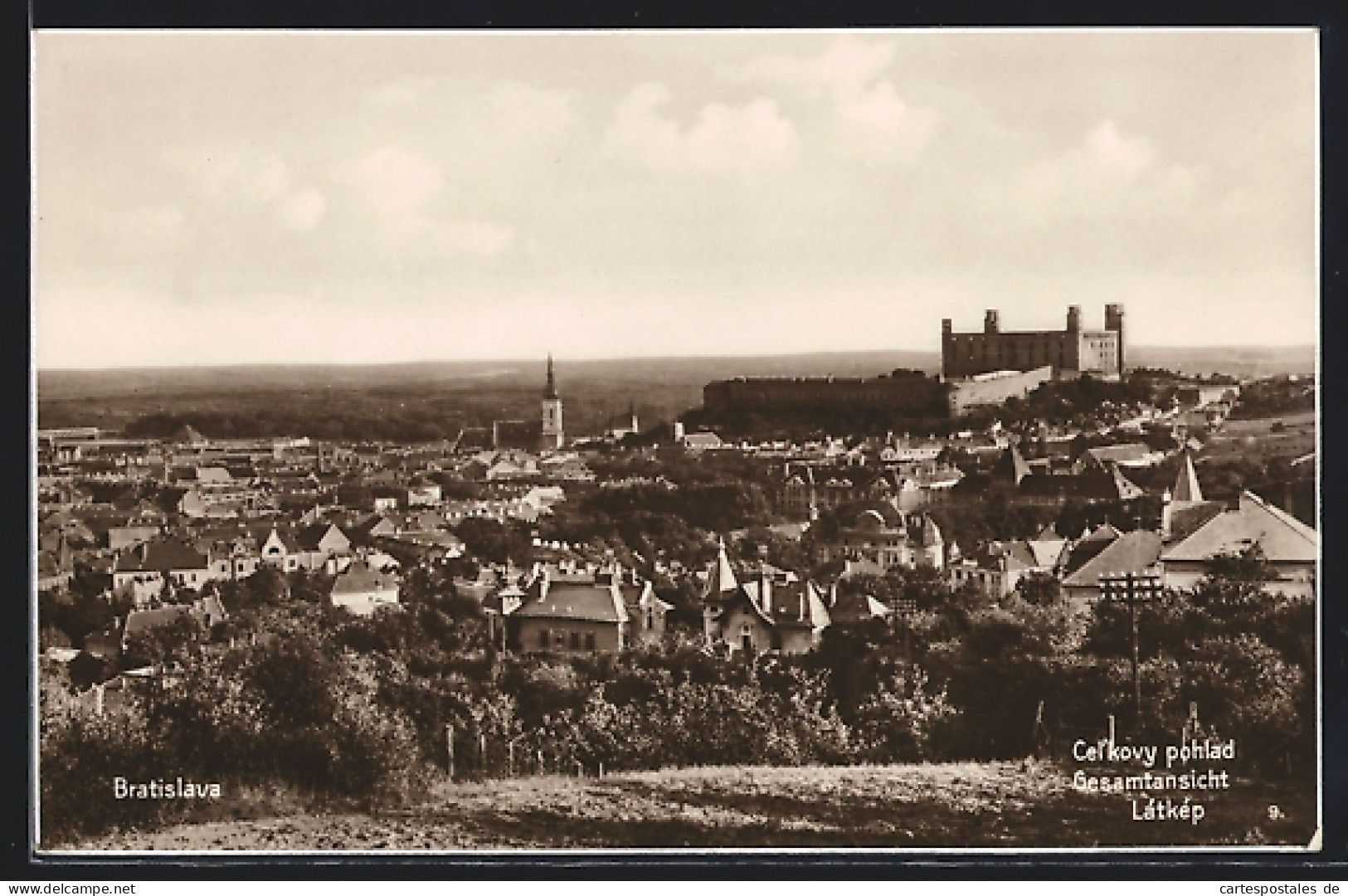 AK Bratislava, Teilansicht Mit Burg Von Oben  - Eslovaquia