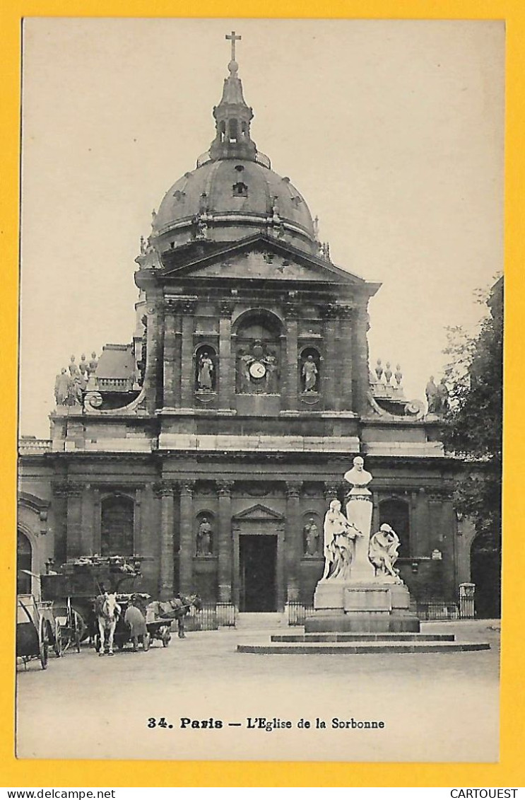 CPA PARIS 5 ème - EGLISES  De La Sorbonne - Cliché Peu Commun - Arrondissement: 05