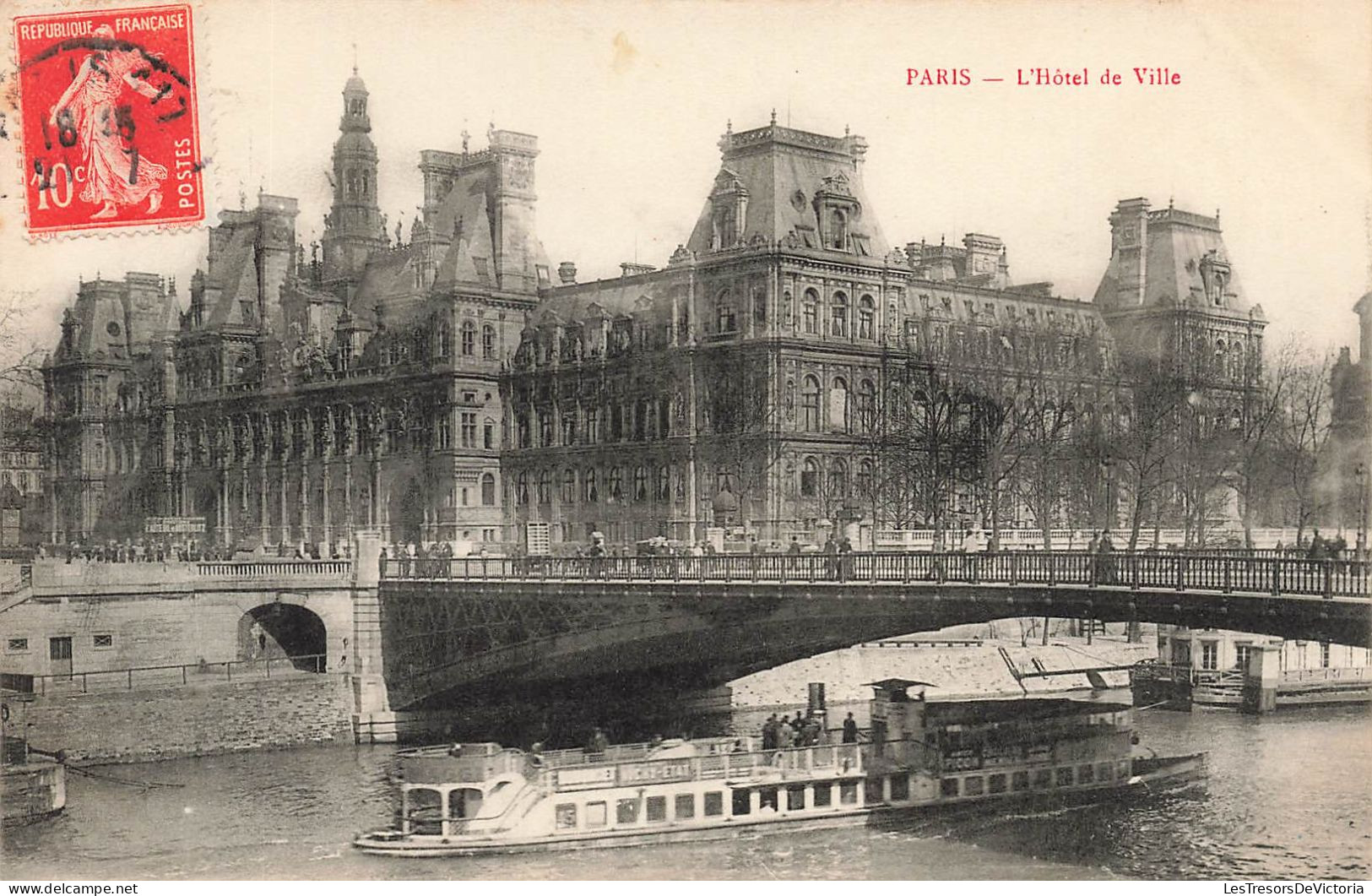 FRANCE - Paris - L'hôtel De Ville - Animé - Carte Postale Ancienne - Sonstige & Ohne Zuordnung