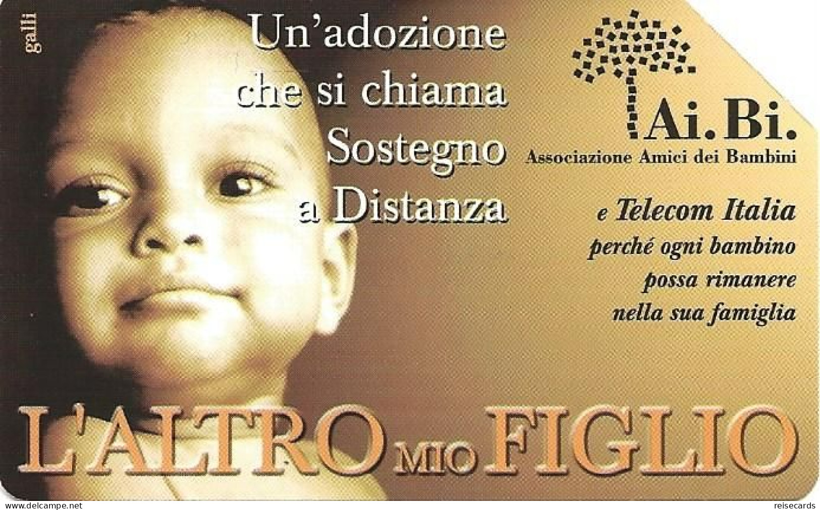Italy: Telecom Italia - Ai.Bi. Associazione Amici Dei Bambini - Openbare Reclame