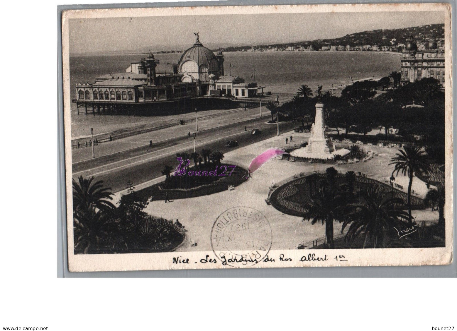 CPA - NICE 06 - Vue Generale Sur Les Jardins Du Roi Albert 1er 1937 - Parchi E Giardini