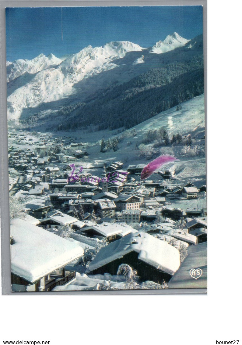 LA CLUSAZ 74 - Station Des Aravis Vue Paertielle Et La Chaine Des Aravis En Hiver Neige 1986 - La Clusaz