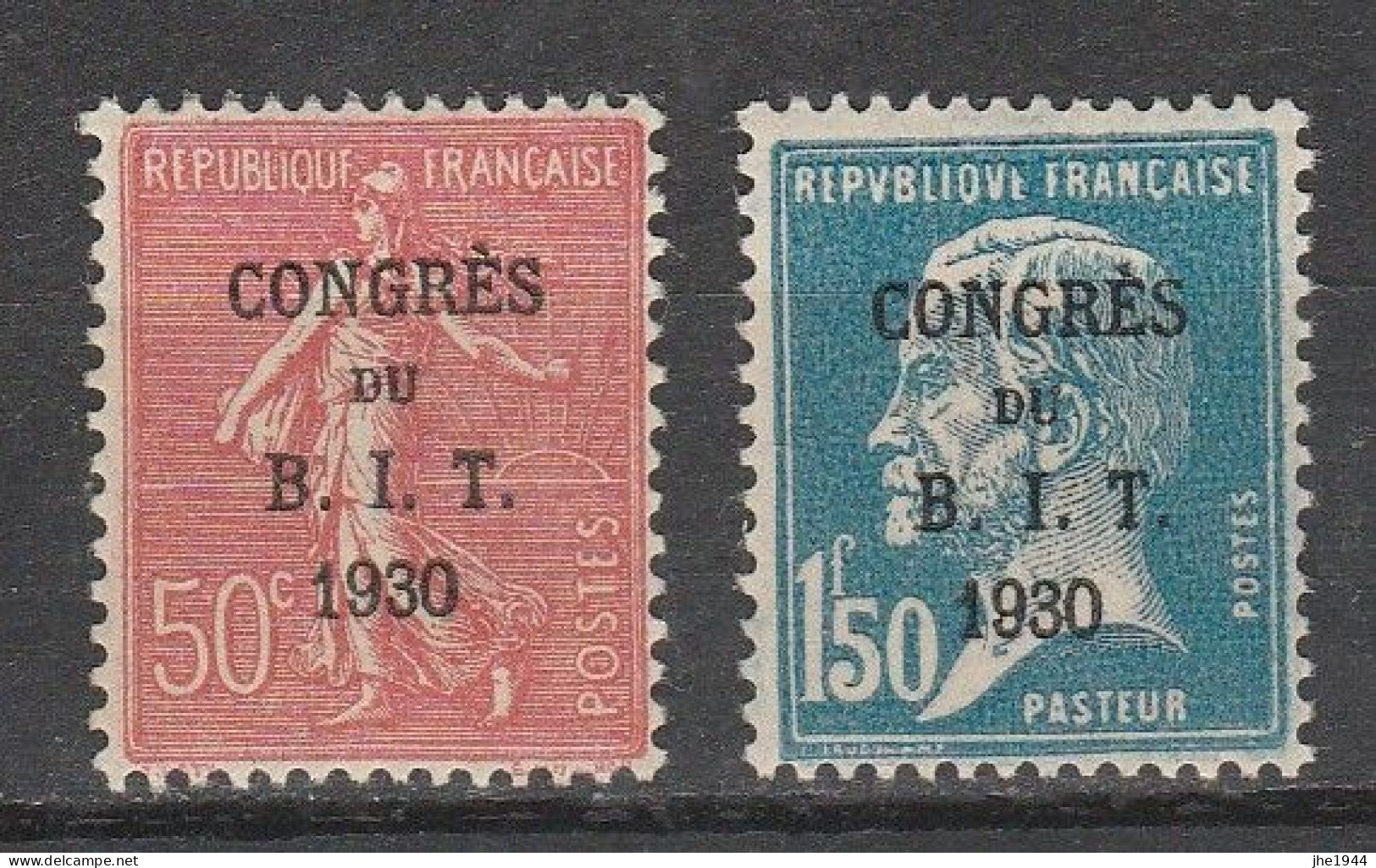 France N° 264 Et 265 ** Réunion Du CA Du BIT à Paris, 2 Valeurs - Unused Stamps