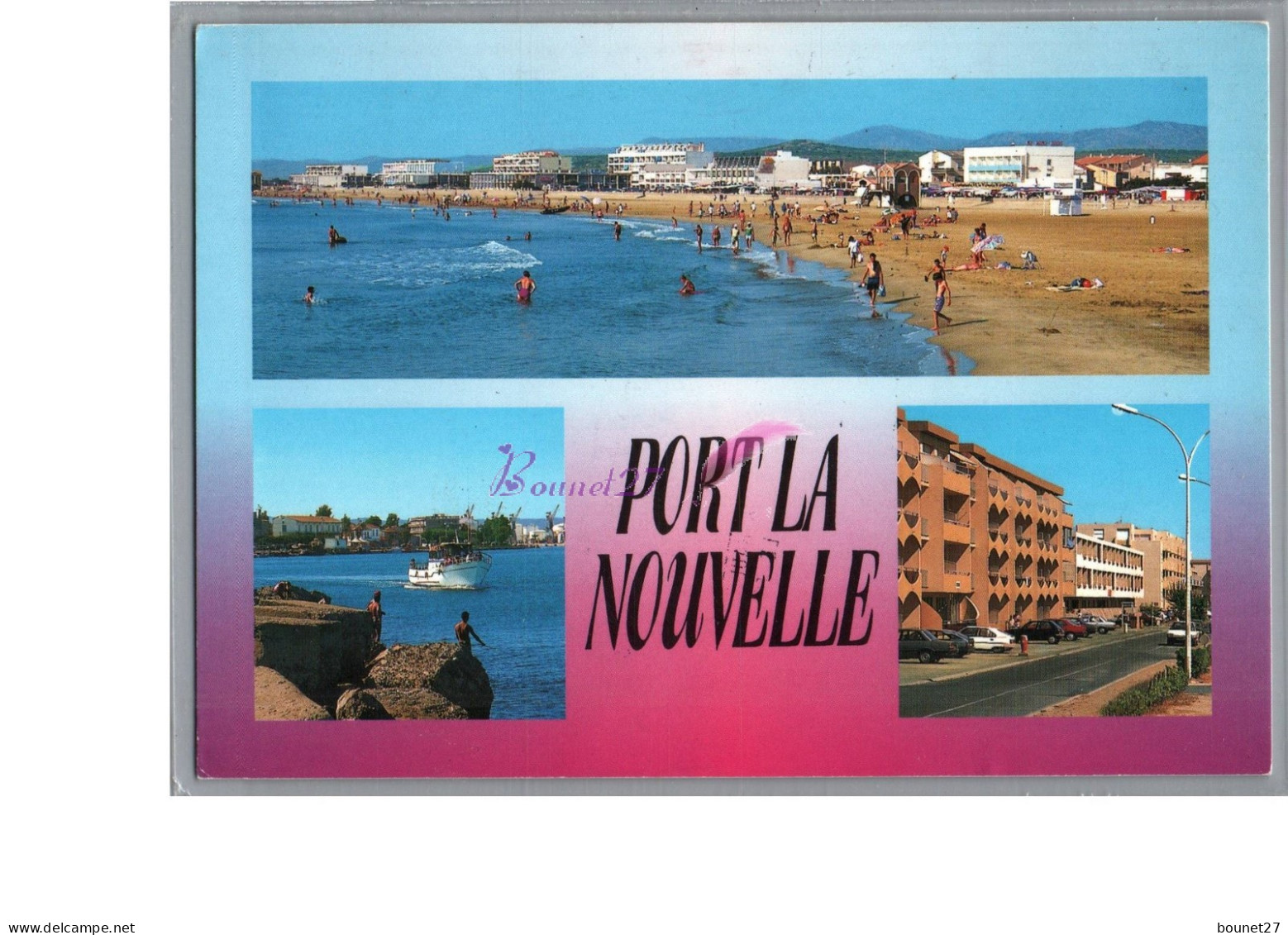 PORT LA NOUVELLE 11 - Vue Generale De La PLage Rocher Bateau Et L'avenue  - Port La Nouvelle