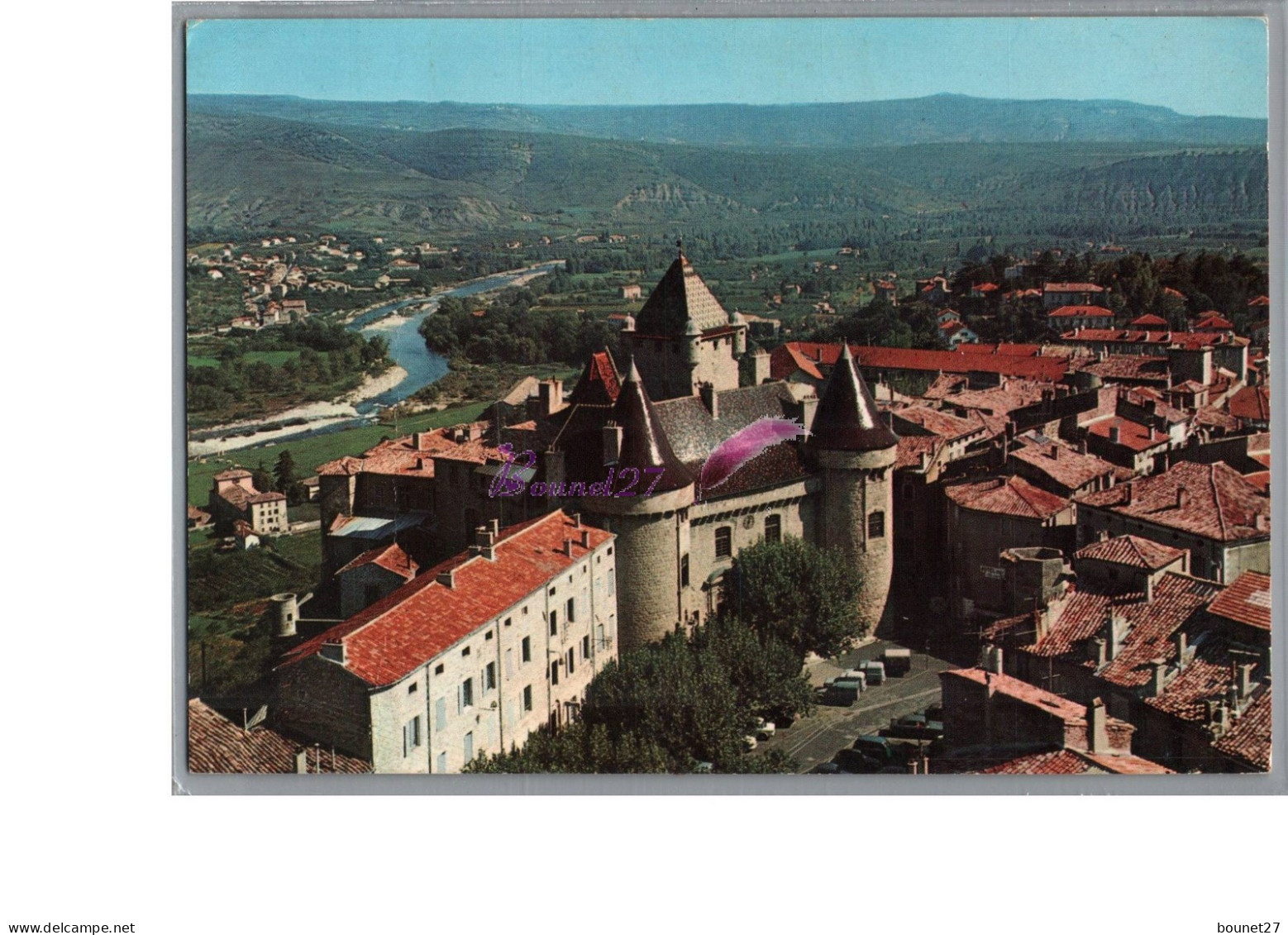 AUBENAS 07 - Le Château Et La Vallée De L'Ardeche Vue Generale  - Aubenas