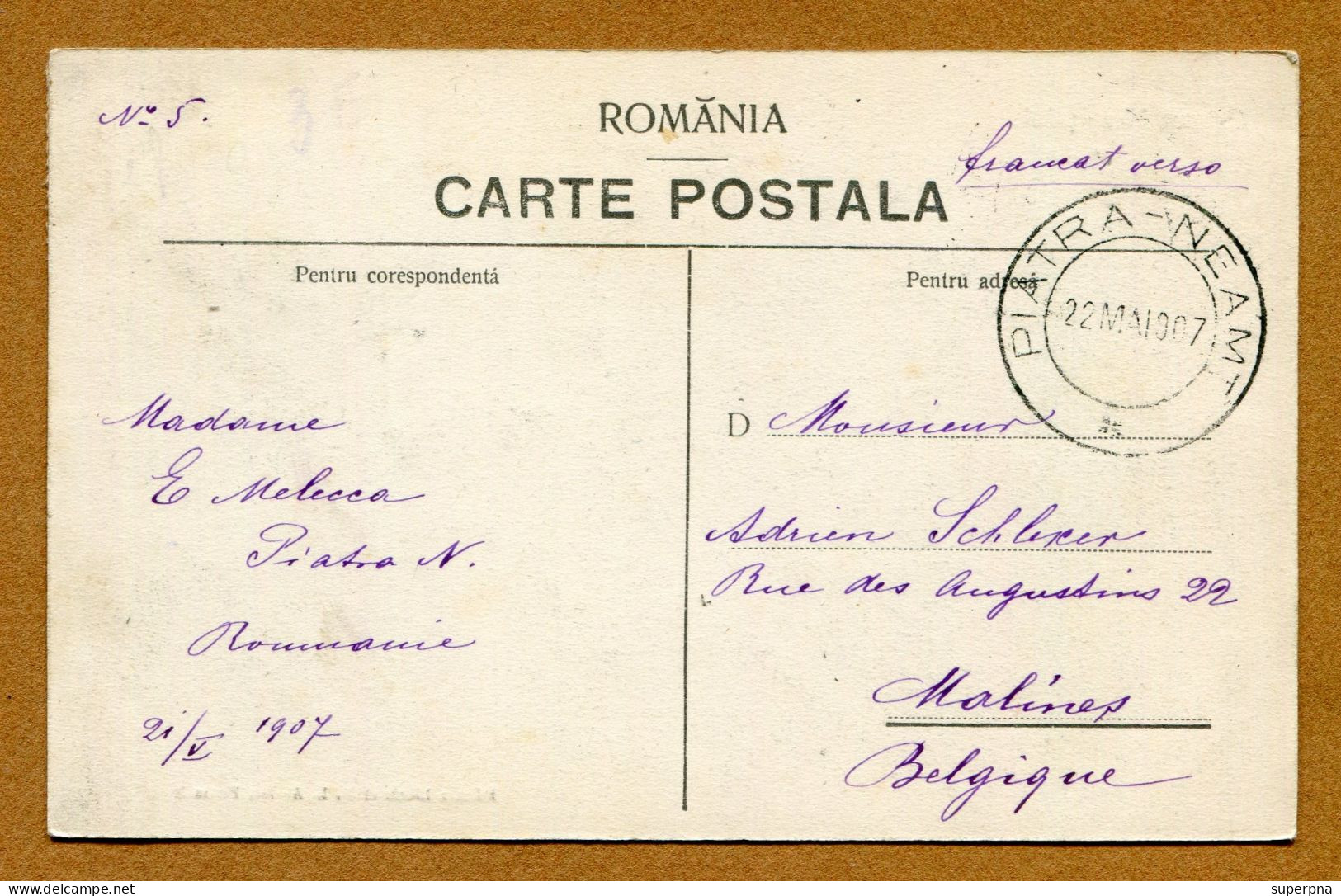 PIETRA-NEAMT  : " CETATEA NEAMTULUI "  (1907) - Romania