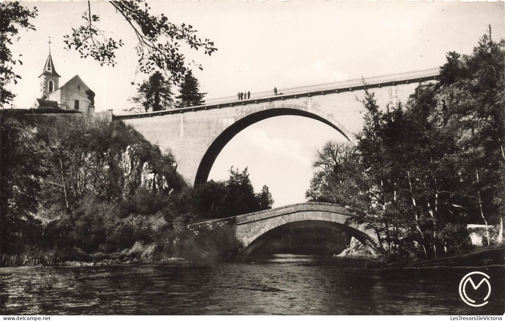 FRANCE - Pierre Perthuis - Vue Sur Les Deux Ponts -  Carte Postale Ancienne - Sonstige & Ohne Zuordnung