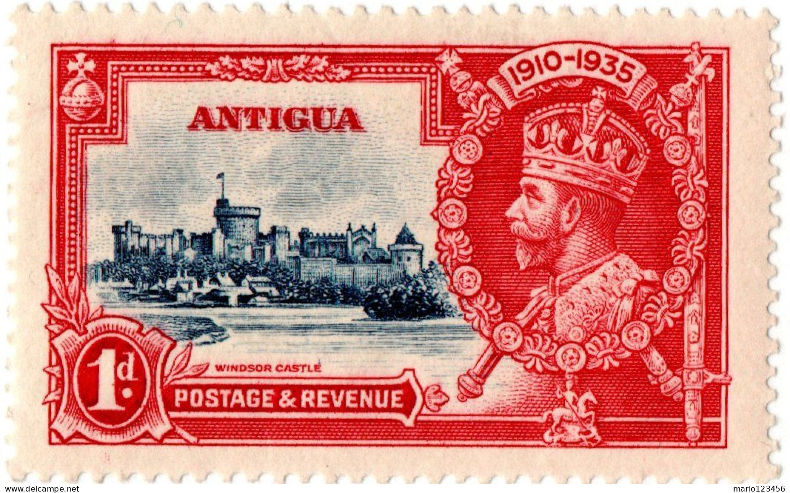 ANTIGUA E BARBUDA, GIUBILEO RE GIORGIO V, 1 P., 1935, FRANCOBOLLI NUOVI (MNH**) Scott:AG 77, Yt:AG 74 - 1858-1960 Kolonie Van De Kroon