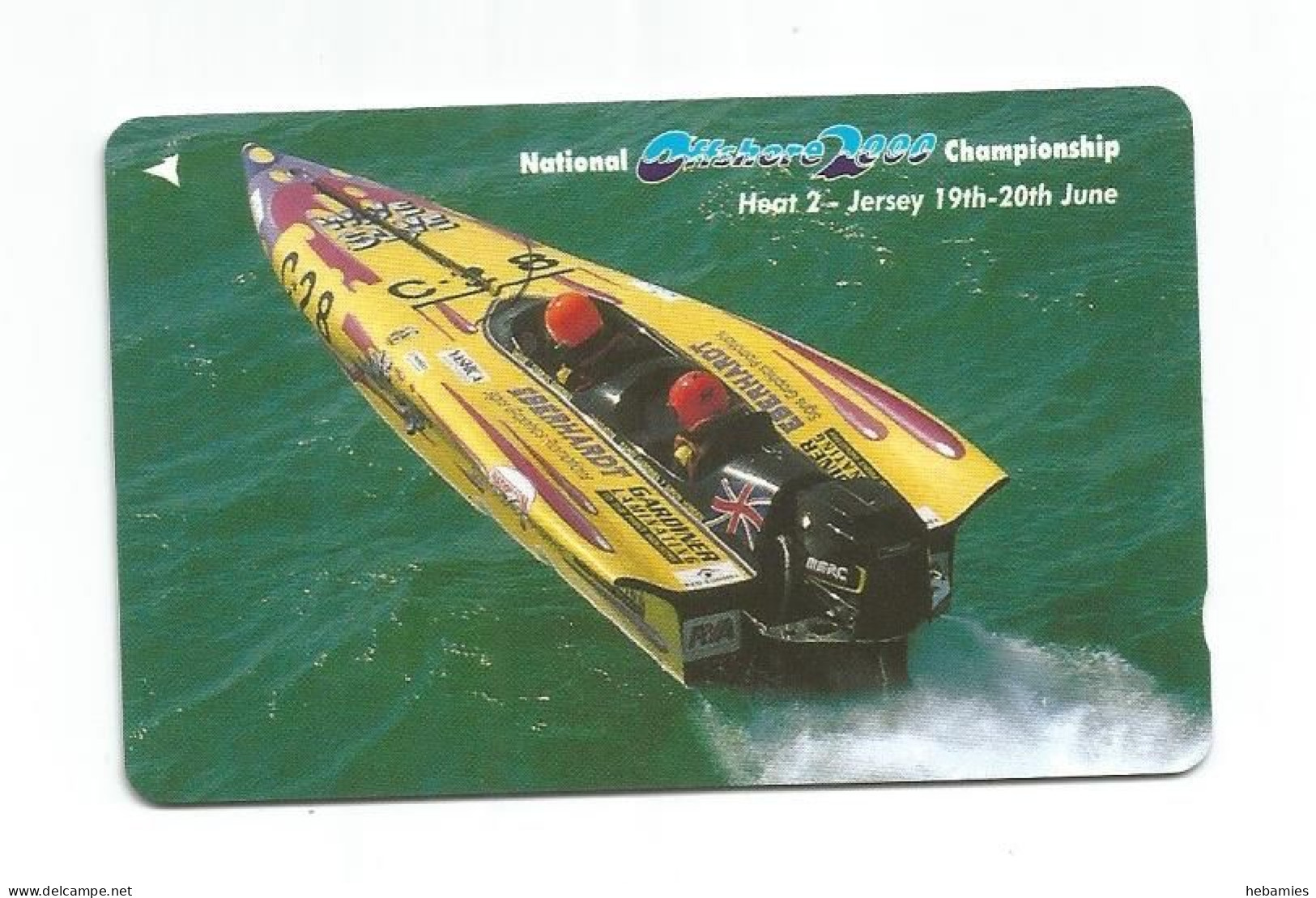 NATIONAL OFFSHORE 2000 CHAMPIONSHIPS - Heat 2 - 19th-20th June 2000 - JERSEY - Magnetic Card - - Barche