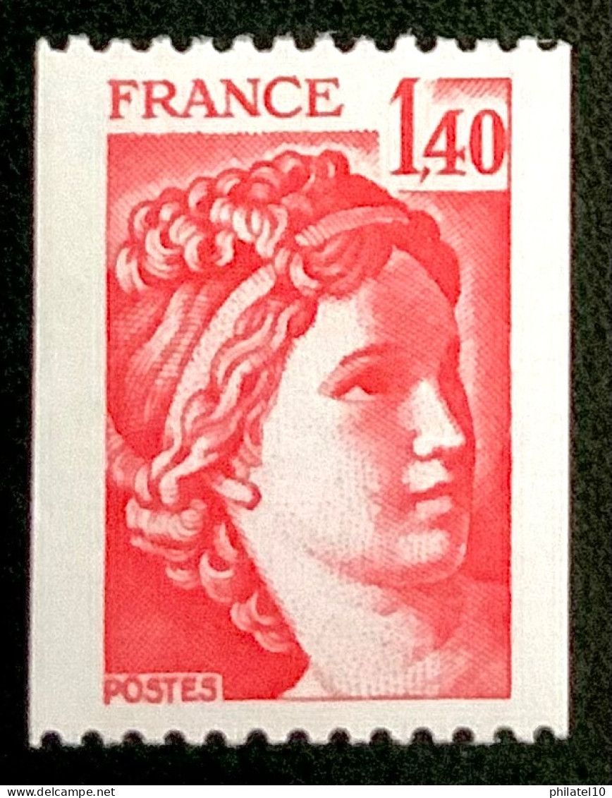 1980 FRANCE N 2104 SABINE DE GANDON 1,40F ROULETTE - NEUF** - Coil Stamps