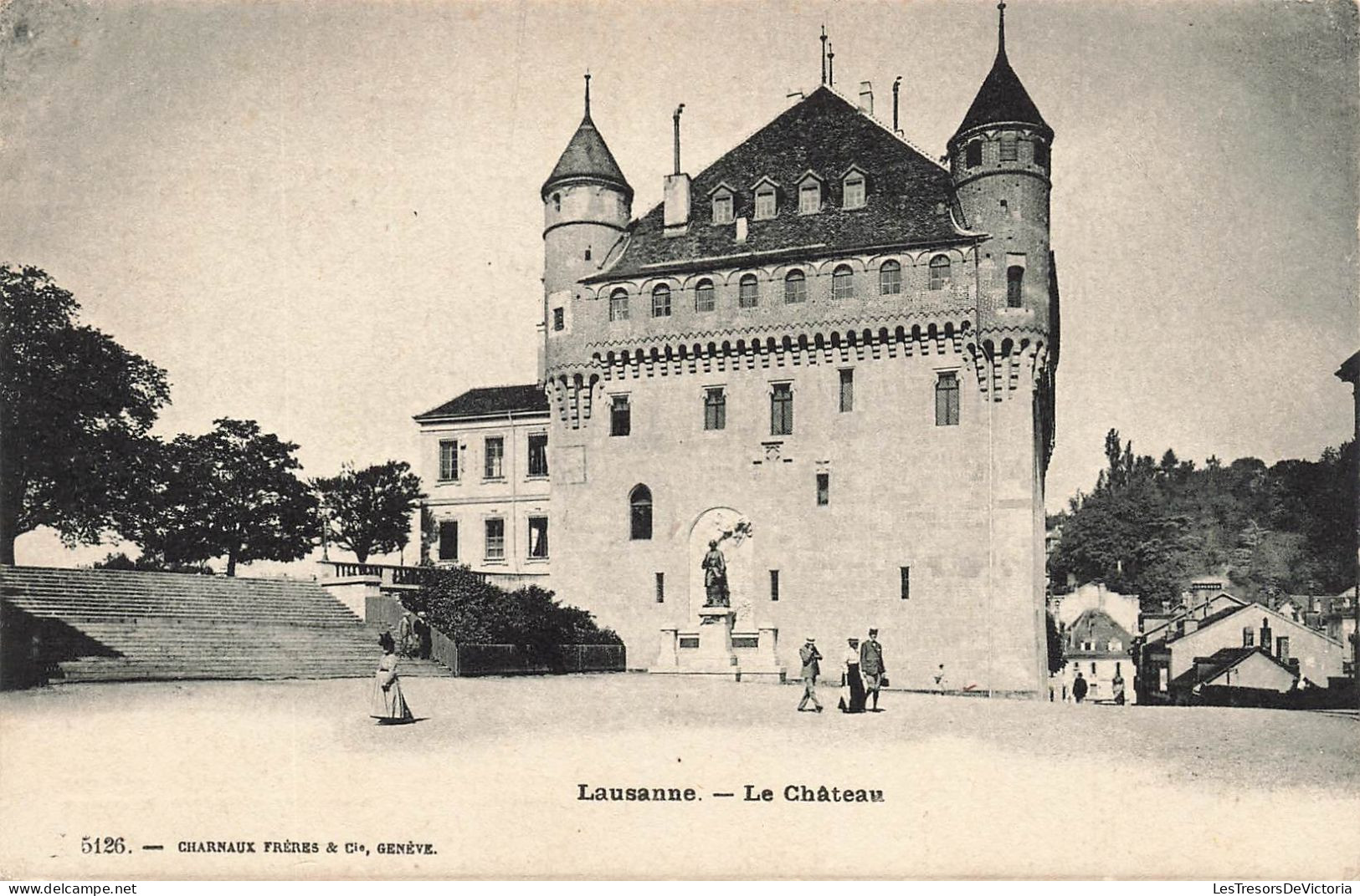 SUISSE - Lausanne - Vue Sur Le Château - Animé - Vue Générale - Carte Postale Ancienne - Lausanne