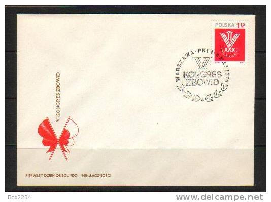 POLAND FDC 1974 5TH CONGRESS OF WAR VETERANS ZBoWID WW2 Army Navy Airforce Militaria - FDC