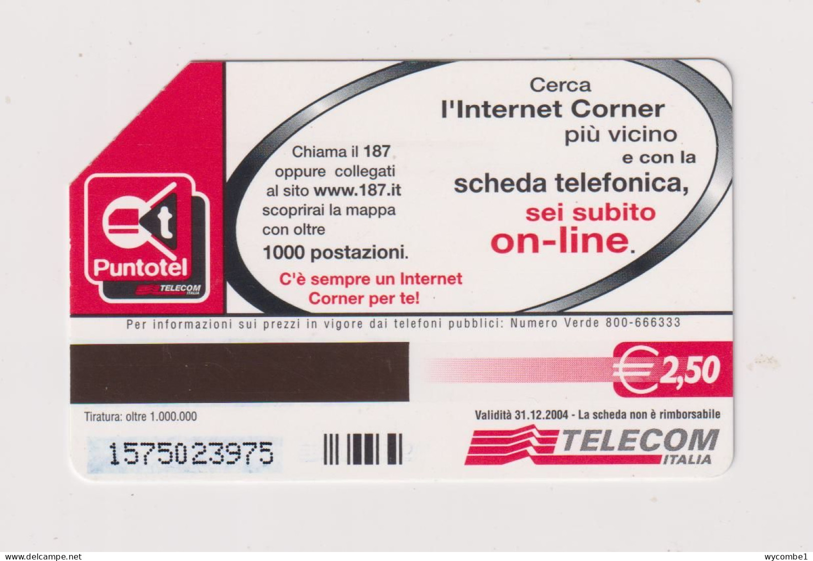 ITALY -   Internet Corner Urmet  Phonecard - Pubbliche Ordinarie