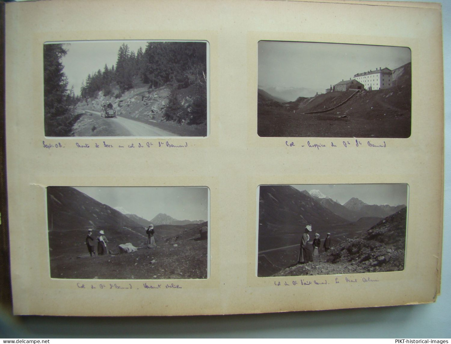 ALBUM PHOTOS ANCIEN 1908 VOYAGE En AUTOMOBILE COL Du PETIT ST BERNARD à La VÉSUBIE 96 PHOTOGRAPHIES ANCIENNES TTBE - Albums & Collections