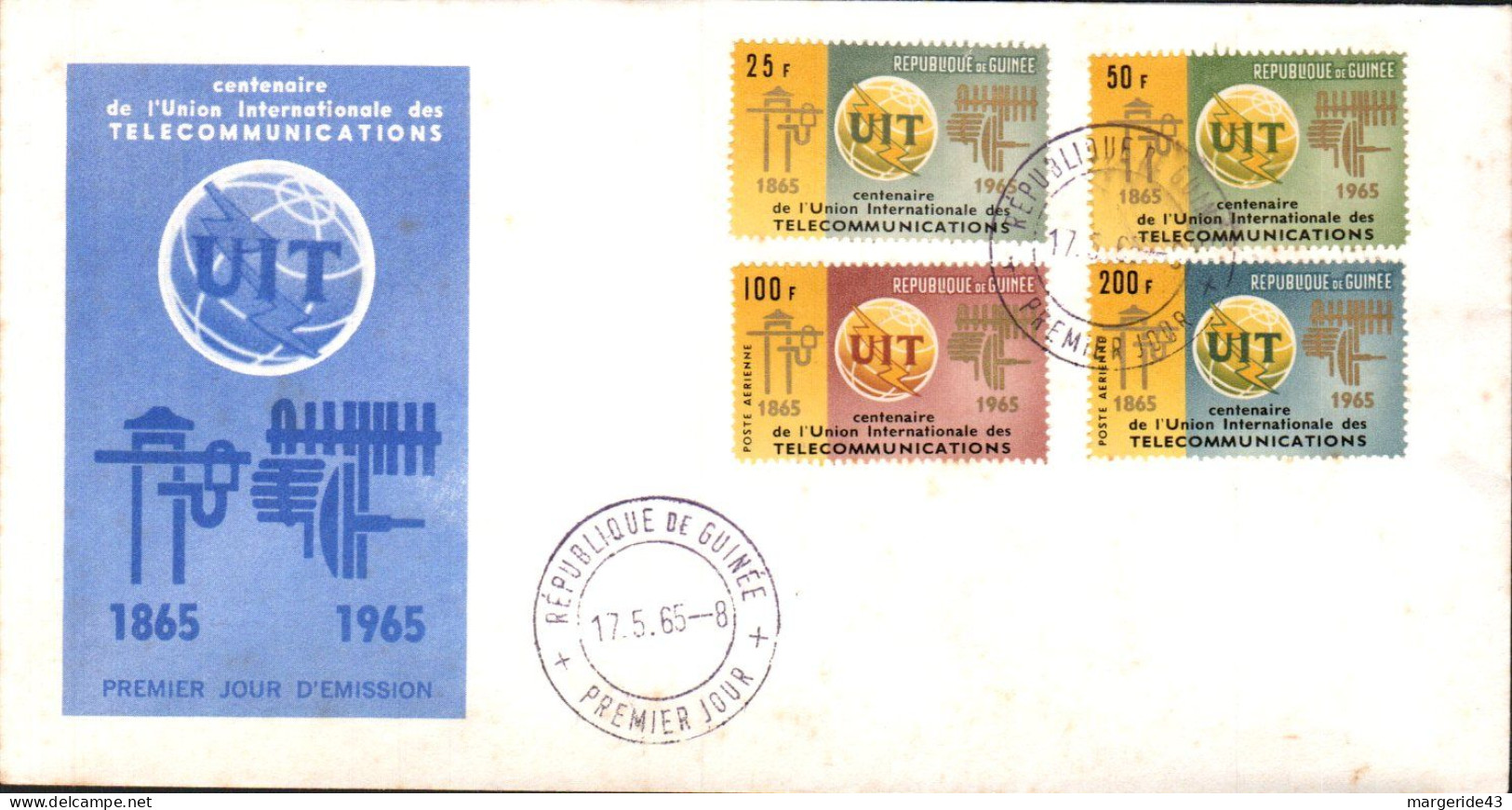 GUINEE FDC 1965 SERIE U I T - Guinee (1958-...)