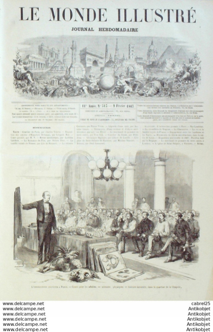 Le Monde Illustré 1867 N°513 La Rochelle (17) Turquie Belgique Lesse Reims (51) - 1850 - 1899
