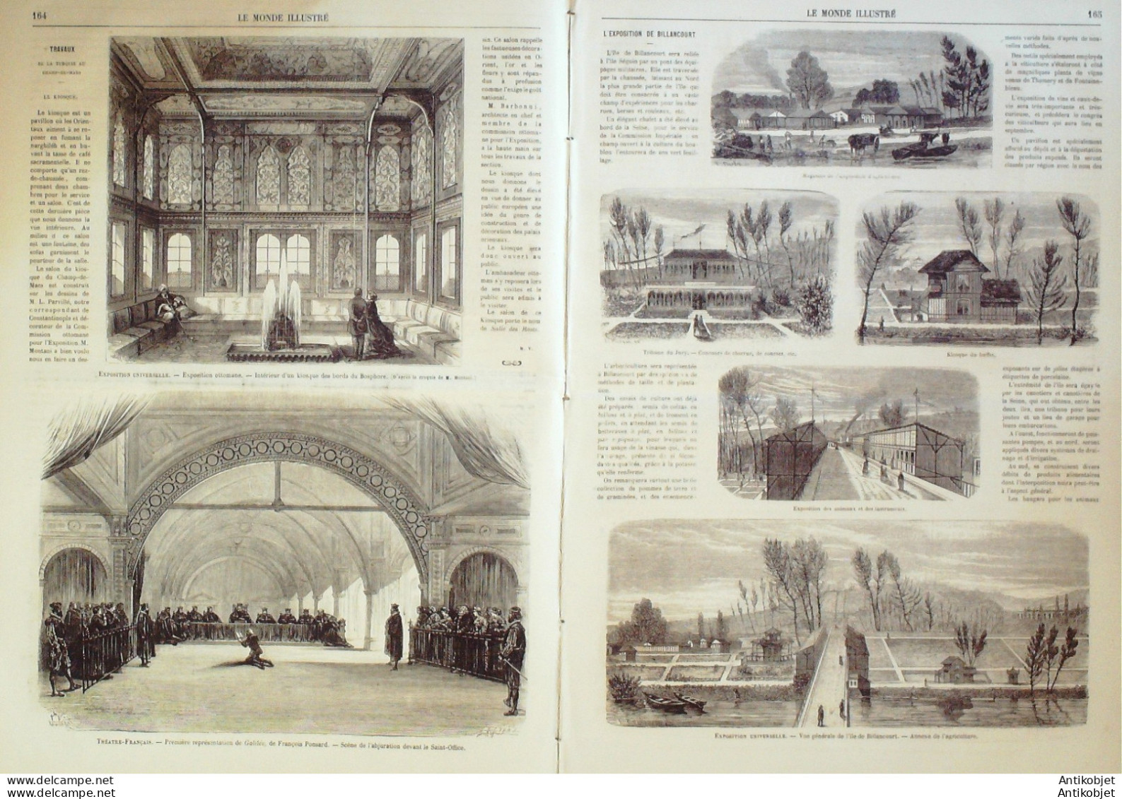 Le Monde Illustré 1867 N°518 Etats-Unis Port De Charleston Viet-Nam Khon-Hoa - 1850 - 1899