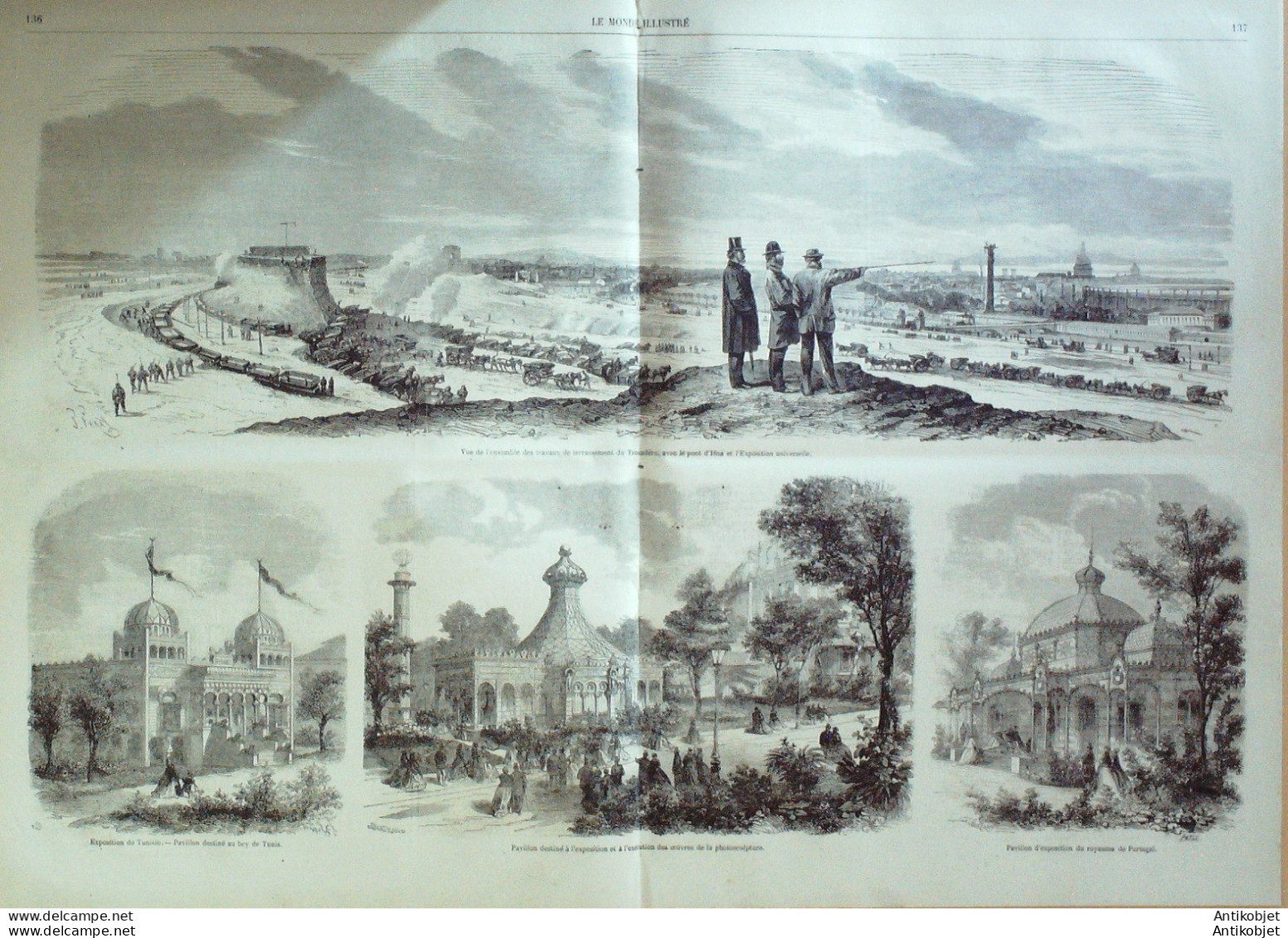 Le Monde Illustré 1867 N°516 Indonésie île De Java Pontoise Eragny (95) Allemagne Berlin  - 1850 - 1899