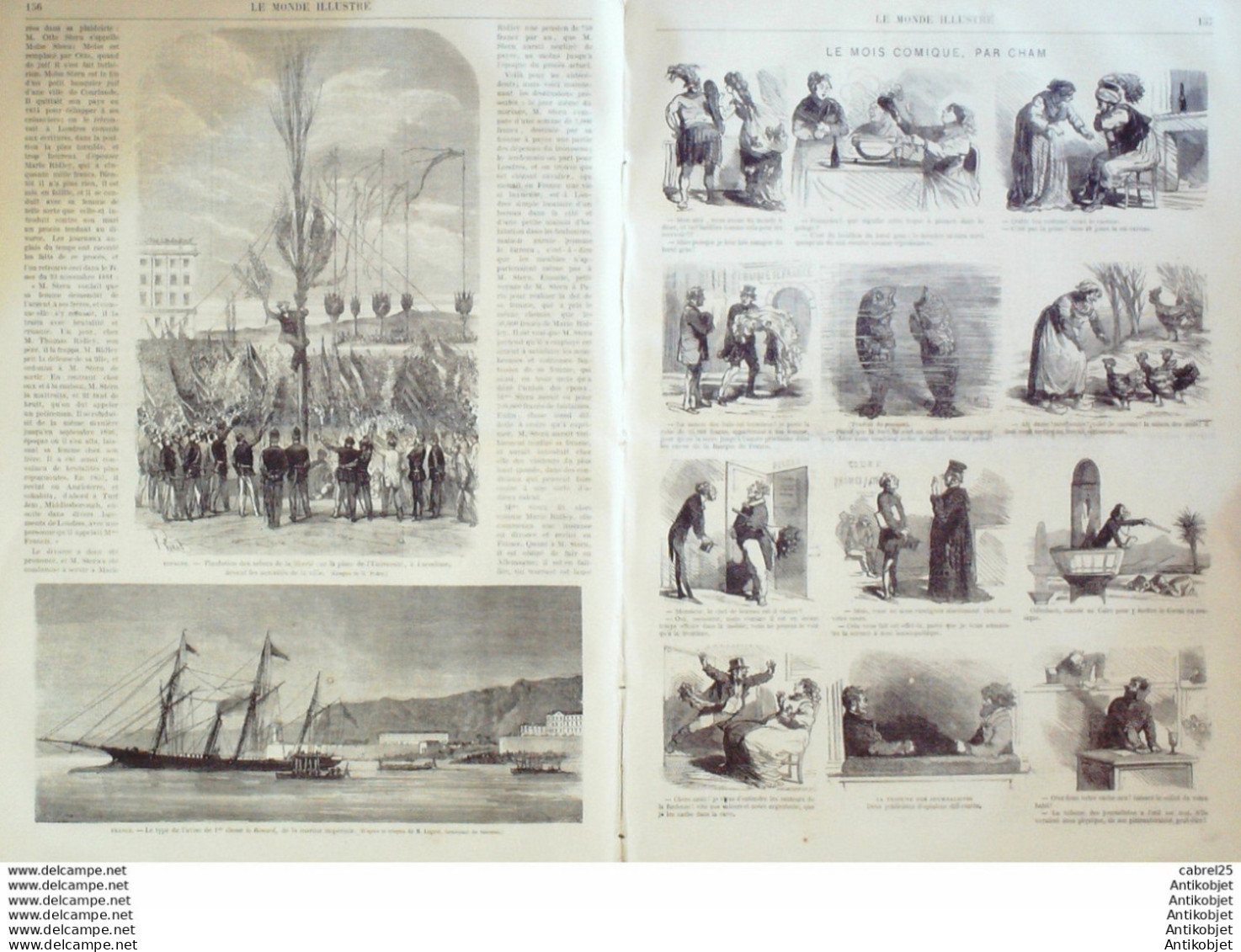 Le Monde Illustré 1867 N°521 Italie Florence Expo Universelle  - 1850 - 1899