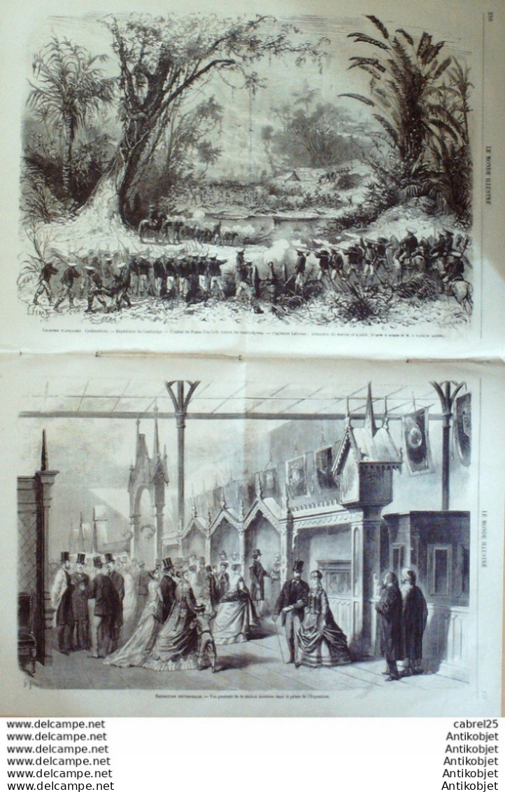 Le Monde Illustré 1867 N°524 Luxembourg Italie Florence Expo Suède Cambodge Peam Tem Cofo  - 1850 - 1899