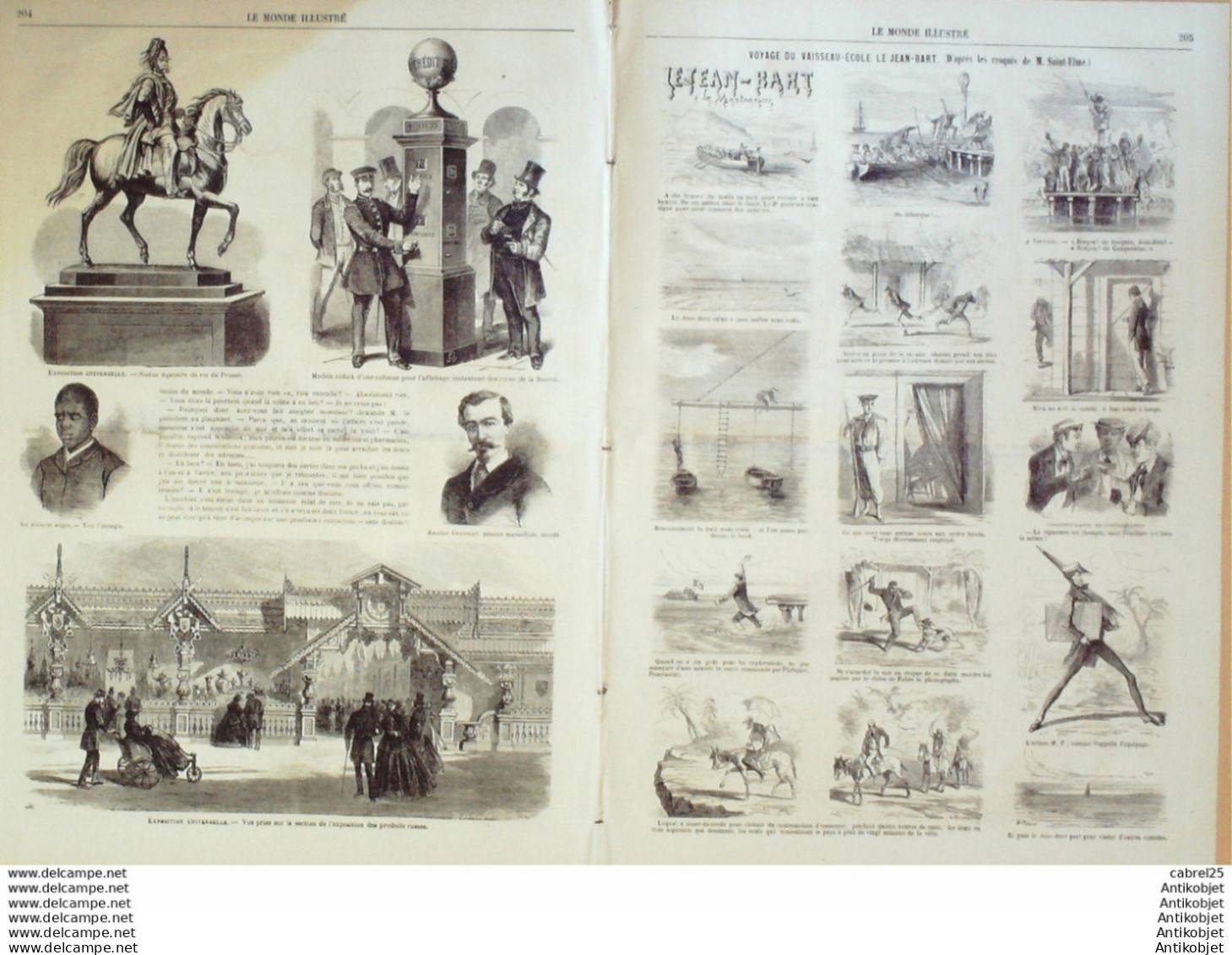 Le Monde Illustré 1867 N°520 St Domingue Santo Domingo Italie Riva Lac De Garde - 1850 - 1899