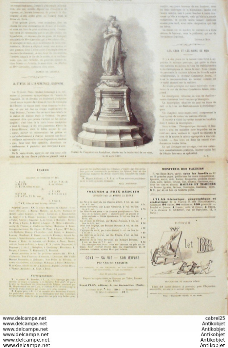 Le Monde Illustré 1867 N°525 Buttes Chaumont Angleterre South Eastern Railway Viet Nam Saigon - 1850 - 1899