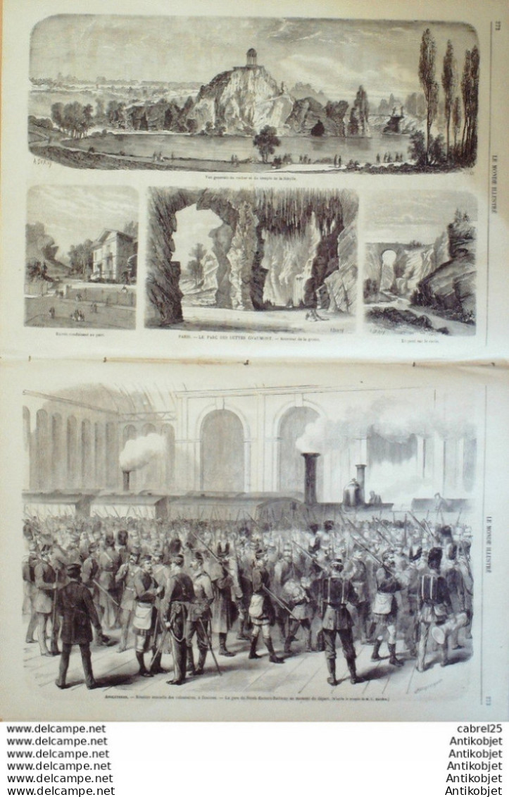 Le Monde Illustré 1867 N°525 Buttes Chaumont Angleterre South Eastern Railway Viet Nam Saigon - 1850 - 1899