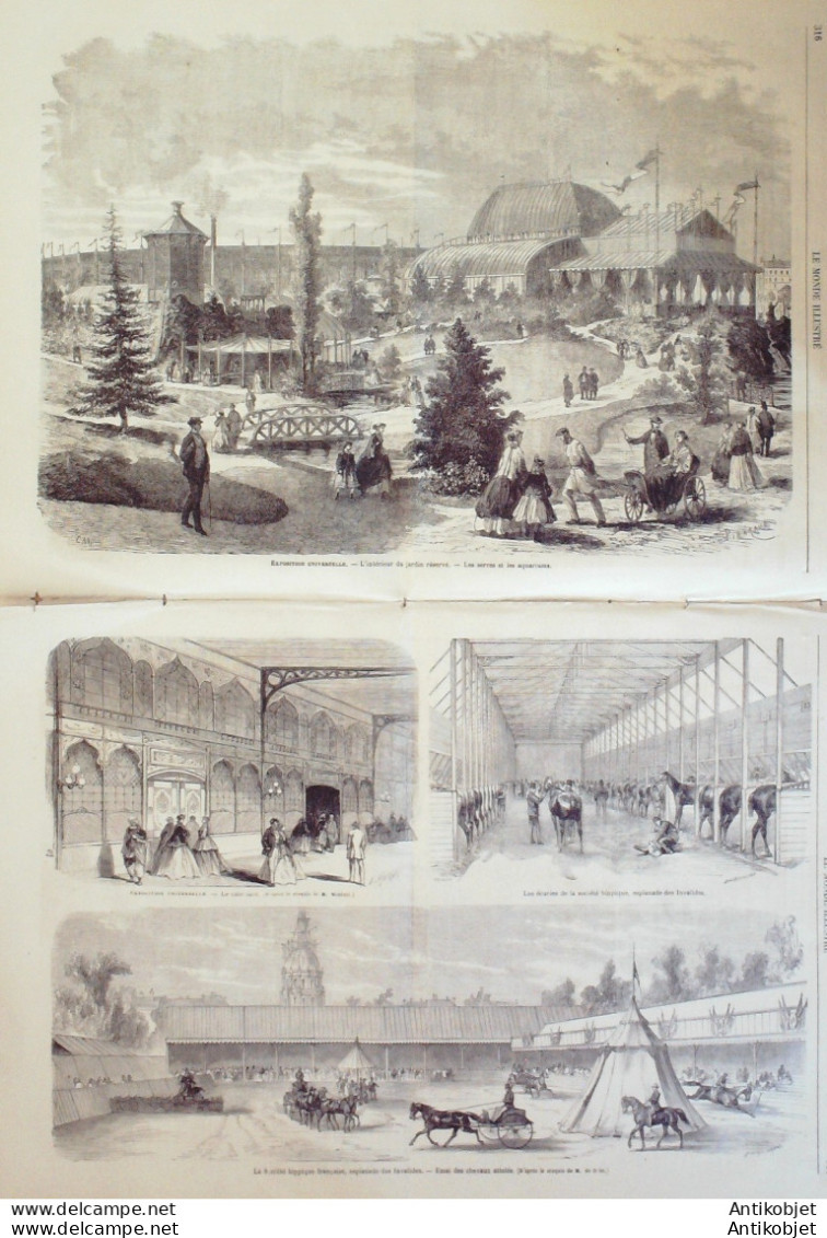 Le Monde Illustré 1867 N°528 Méharis Algériens  égyptiens Morvan (58) Cottage Anglais - 1850 - 1899