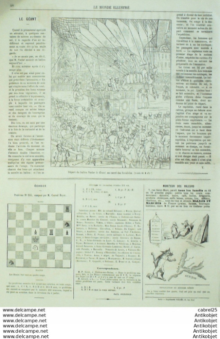 Le Monde Illustré 1867 N°536 Italie Rome Boulogne (62) Luchon (31) Marseille (13) Gént Chinois Nain Tartare - 1850 - 1899