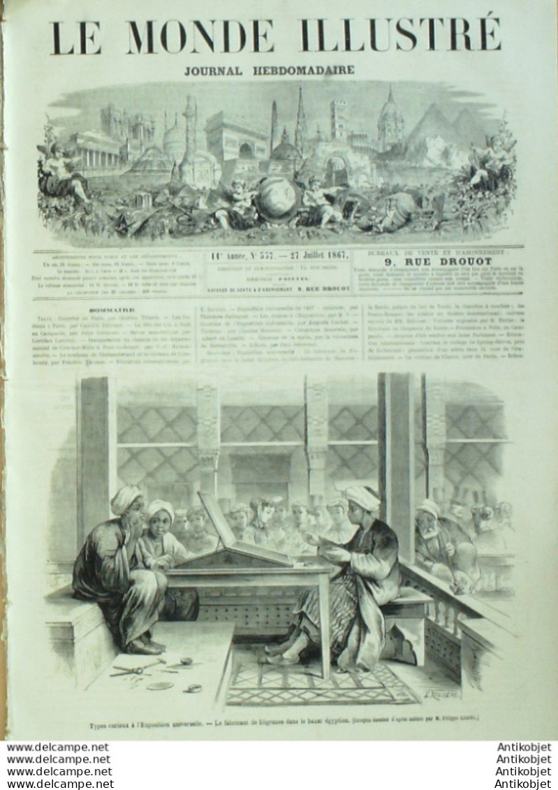 Le Monde Illustré 1867 N°537 Pays Bas Hanovre Peaux Rouges Soudan Tombouktou Chatou (78) - 1850 - 1899