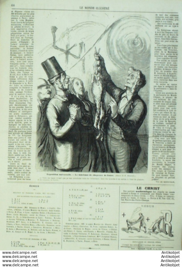 Le Monde Illustré 1867 N°537 Pays Bas Hanovre Peaux Rouges Soudan Tombouktou Chatou (78) - 1850 - 1899