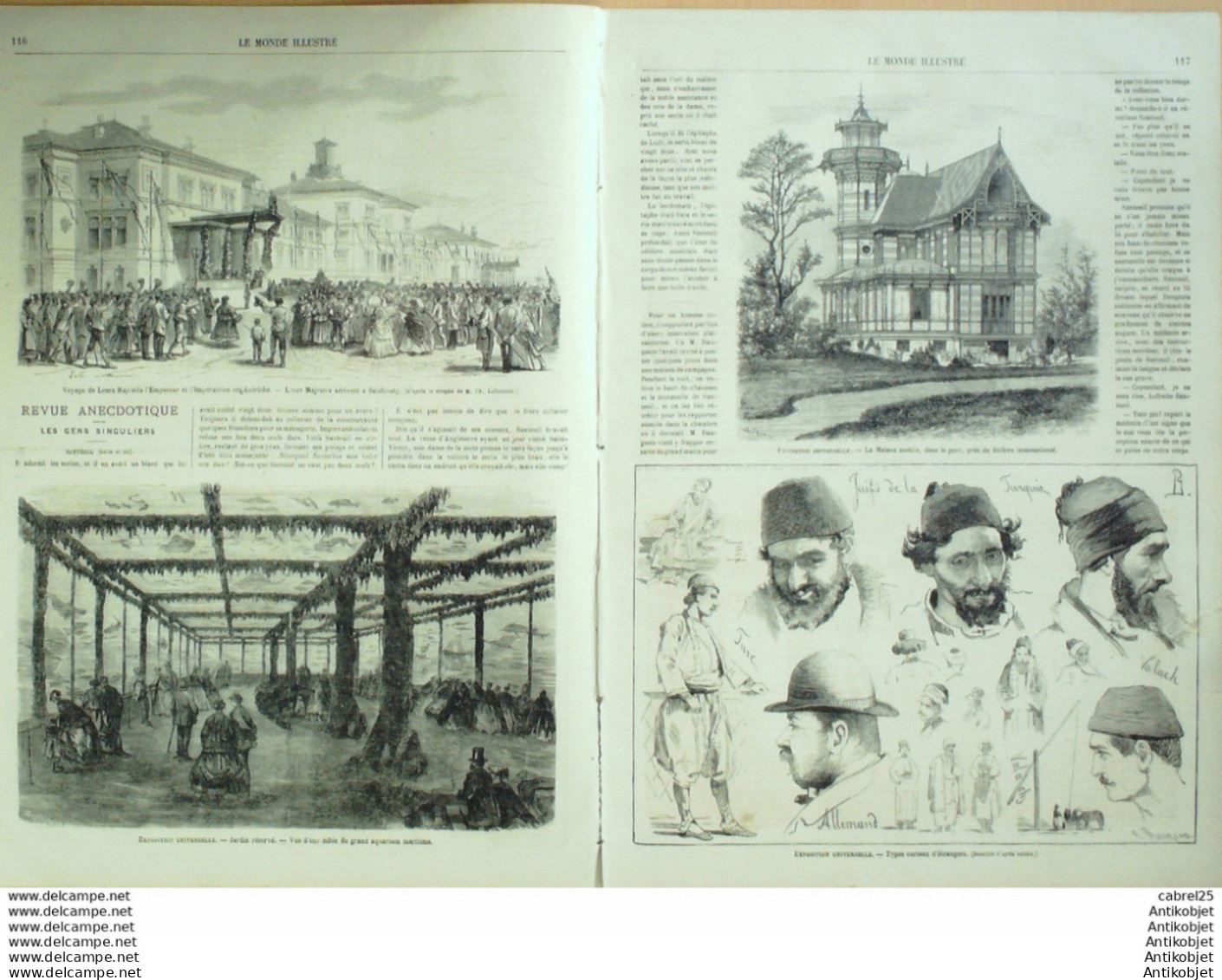 Le Monde Illustré 1867 N°541 Annam Phan Tan Gian Vinh Long  Le Mans (72) Bordeaux (33) Autriche Salzbourg - 1850 - 1899