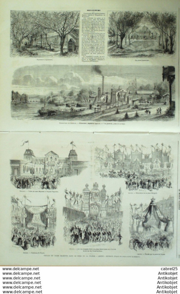 Le Monde Illustré 1867 N°544 Espagne Catalogne Billancourt Amiens (80) Borghano (20) Vero Gavarnie (65) - 1850 - 1899