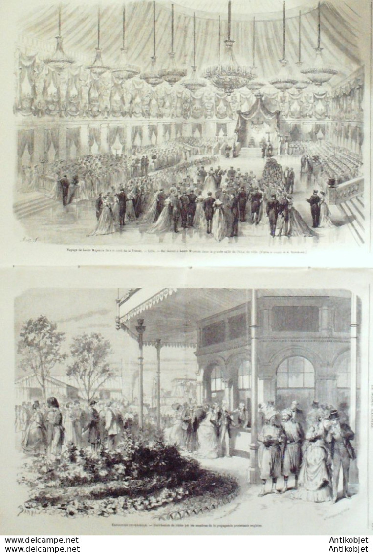 Le Monde Illustré 1867 N°543 Arras (62) Charles Baudelaire Nantes (44) Place Sainte-Croix - 1850 - 1899