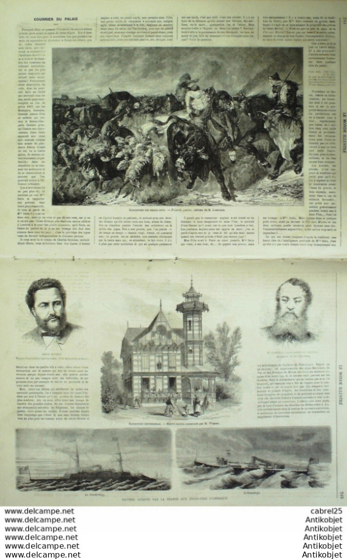 Le Monde Illustré 1867 N°549 Algérie Oran Aissaoua Kiosque Chnois Fontainebleau (77) Dunderberg Onondaga - 1850 - 1899