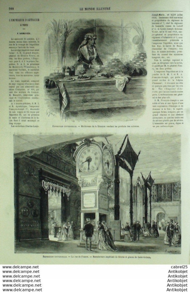 Le Monde Illustré 1867 N°551 Hyeres (83) Gapo Tourcoing (59) Marché Aux Bestiaux Tourcoing (59) Sèvres (92) - 1850 - 1899