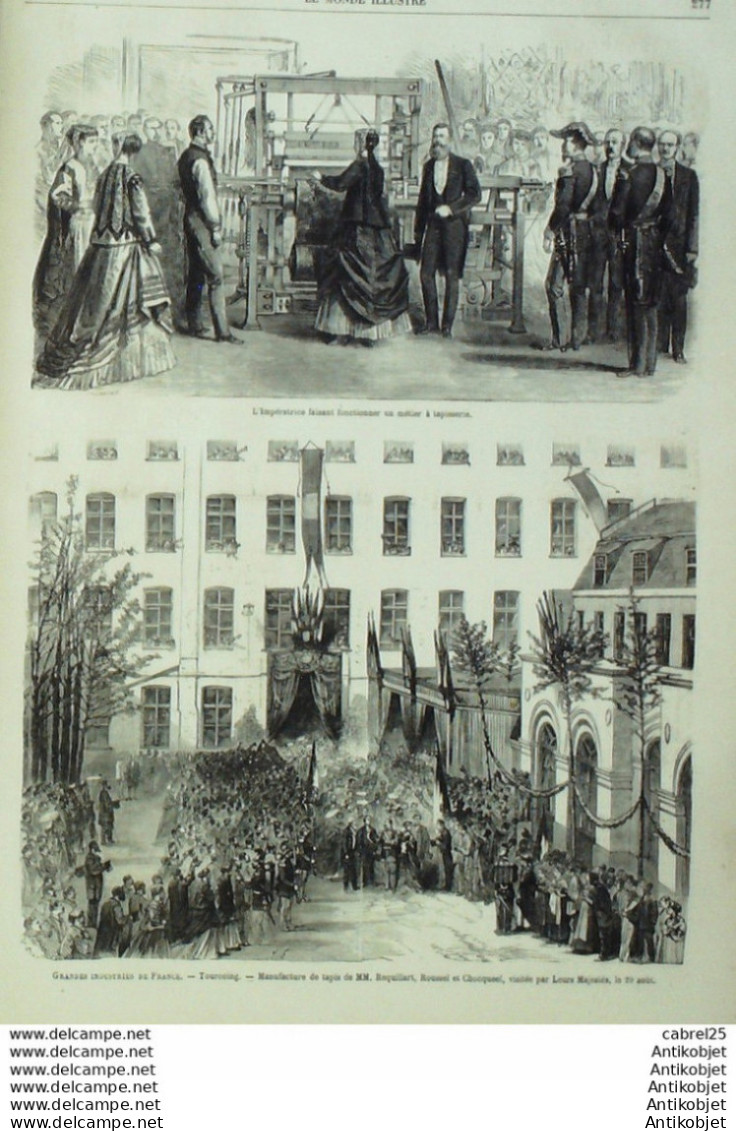 Le Monde illustré 1867 n°551 Hyeres (83) Gapo Tourcoing (59) Marché Aux Bestiaux Tourcoing (59) Sèvres (92)
