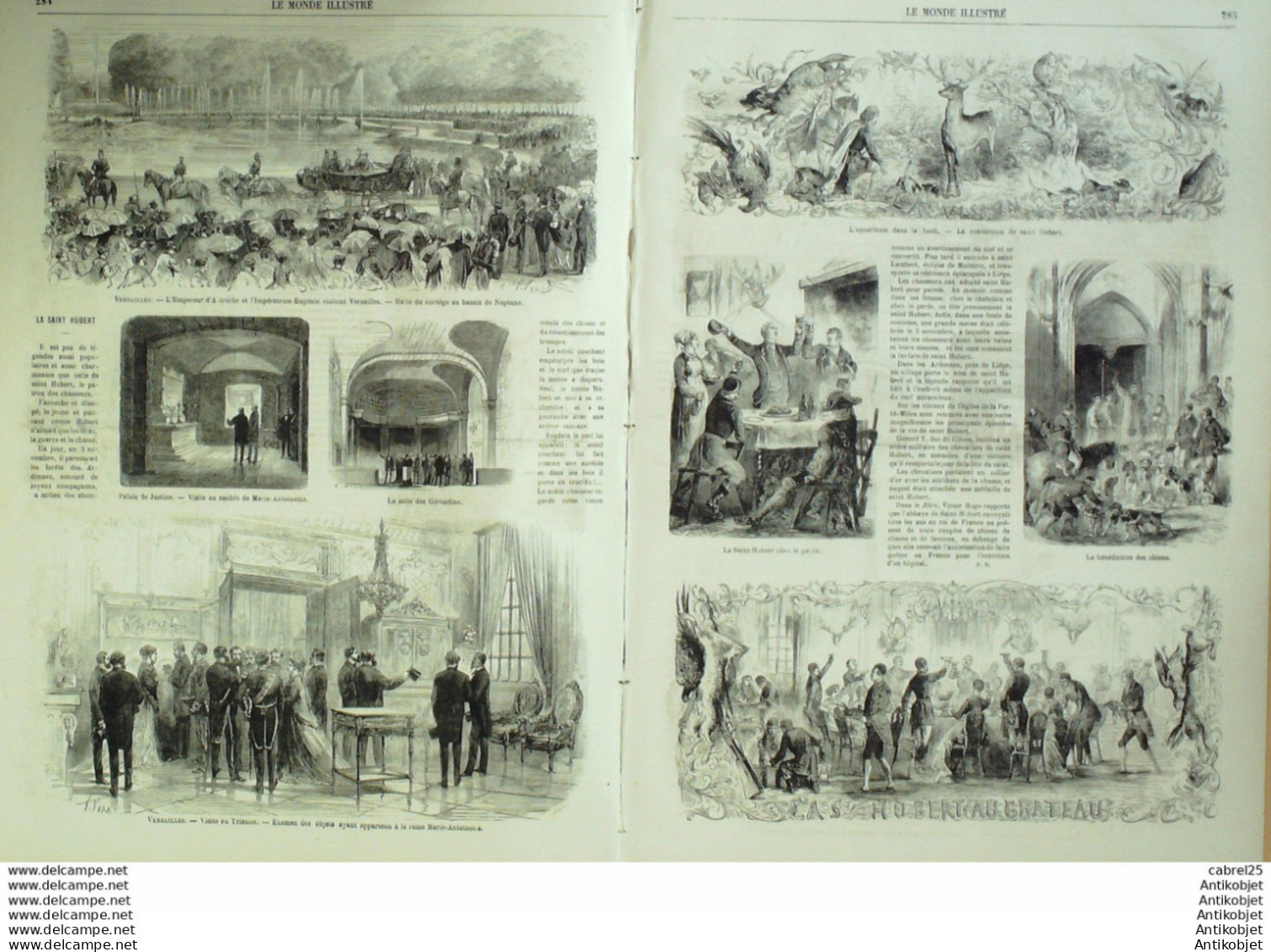 Le Monde Illustré 1867 N°552 Italie Viterbe Versailles (78) St-Hubert Pierrefonds (60) Lille (59) - 1850 - 1899