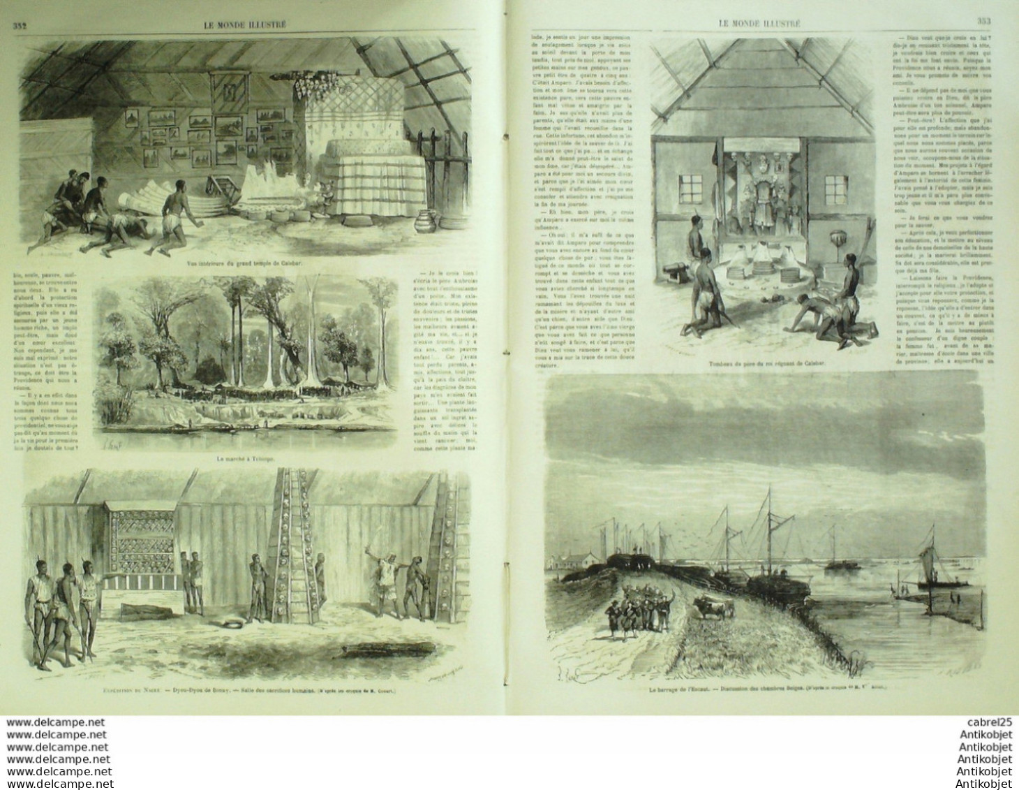 Le Monde Illustré 1867 N°556 Italie Civita Castellane Vetralla Niger Tchiopo Calebar L'escaut (62) - 1850 - 1899