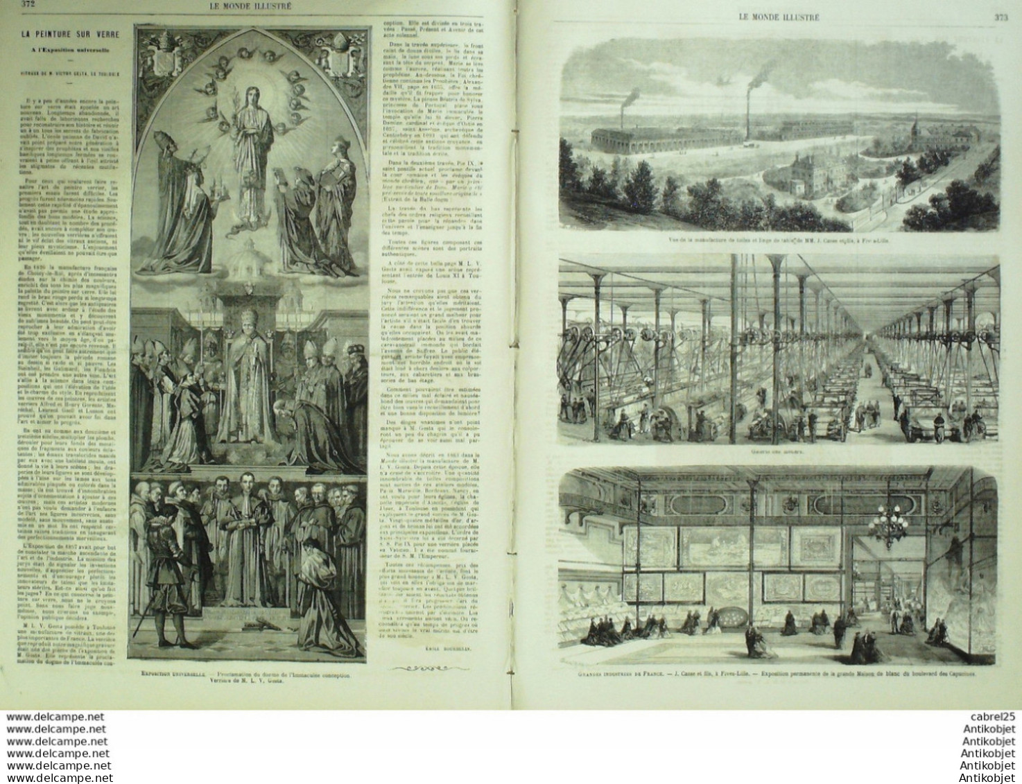 Le Monde Illustré 1867 N°557 Halles Aux Draps Viet Nam Cho Leu Saigon Bayonne (64) - 1850 - 1899