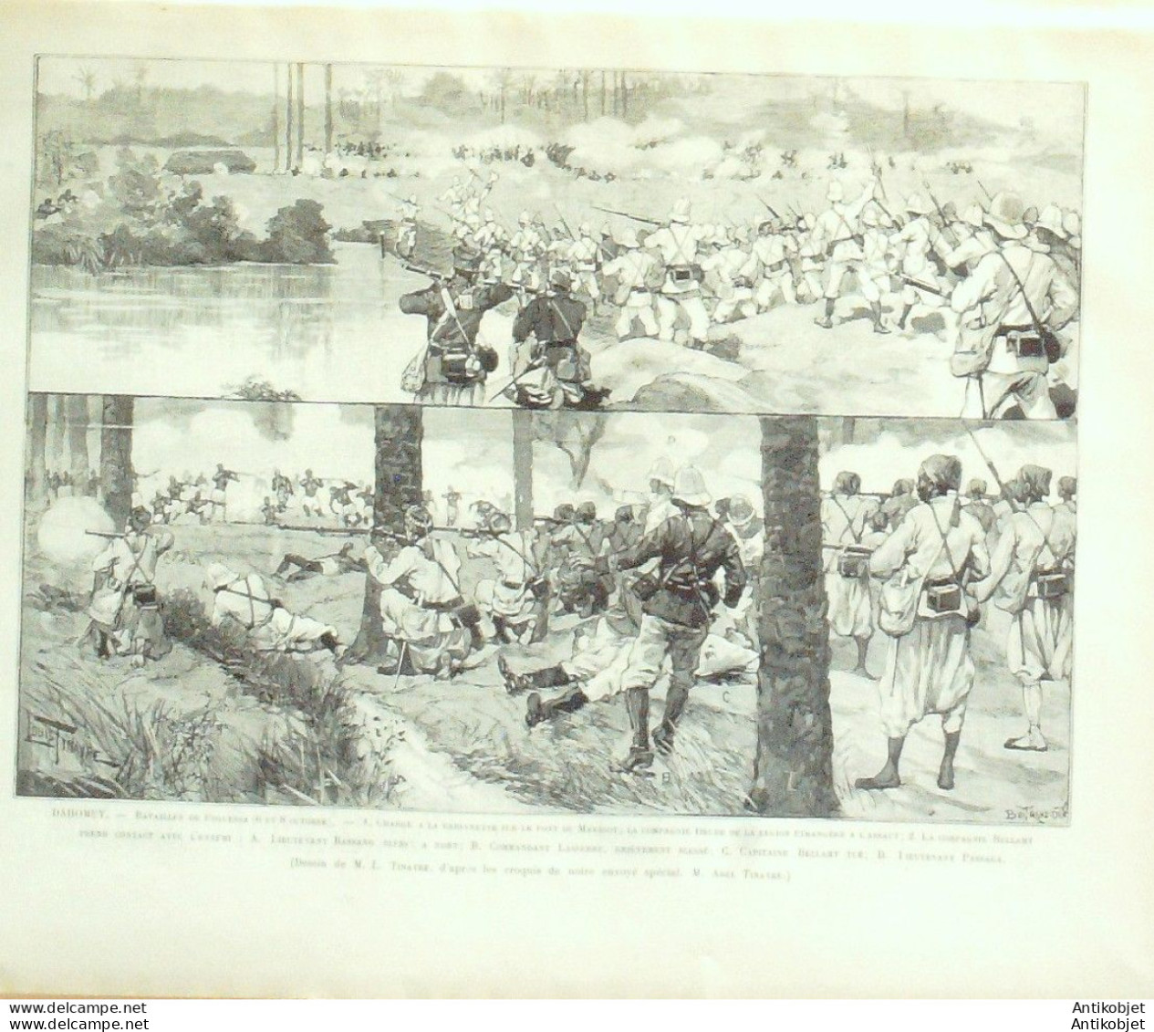 Le Monde Illustré 1893 N°1867 Dahomey Poguessa Coto Castres (81) Tenue De Dragon - 1850 - 1899