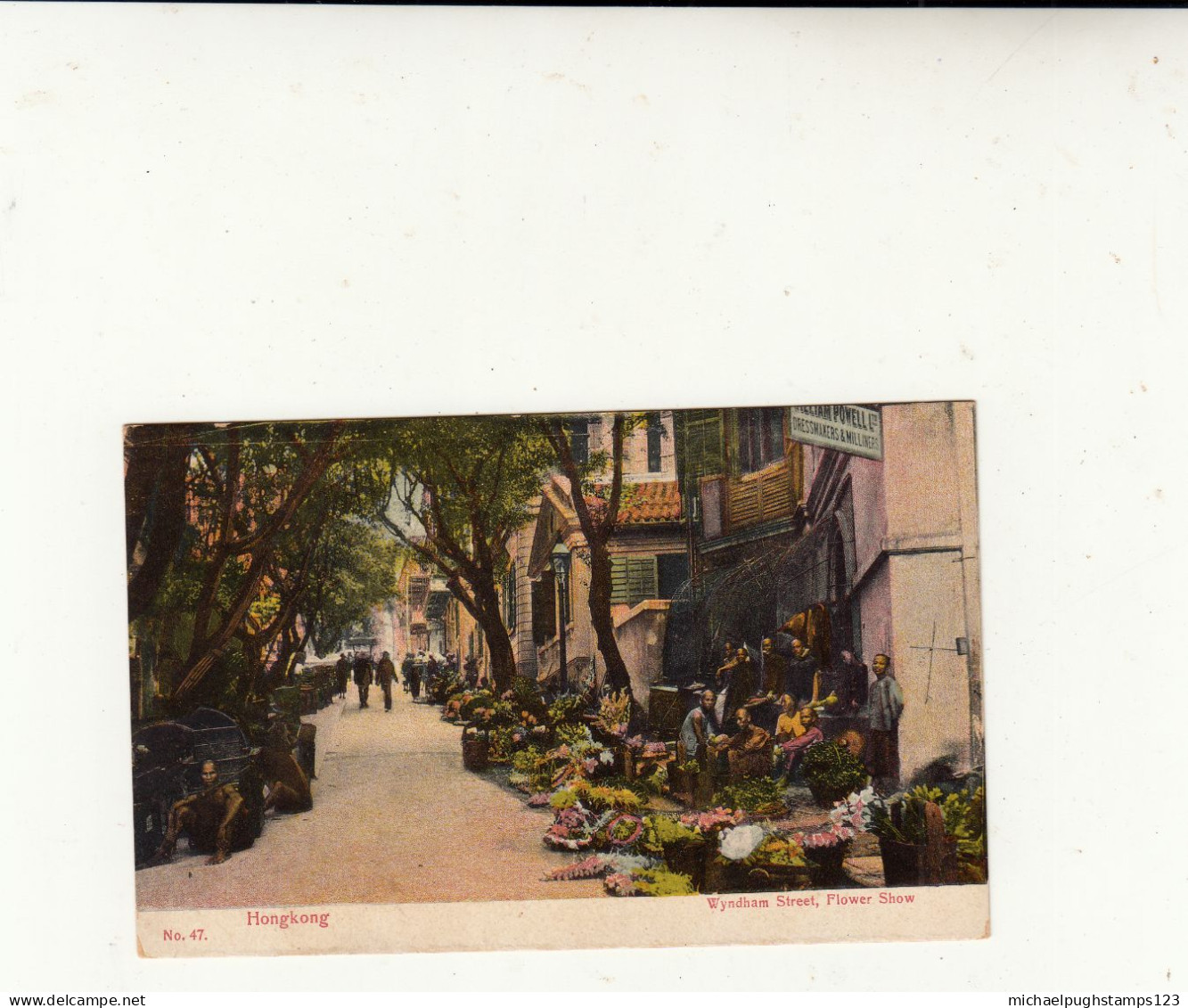 Hongkong / Postcards / Wyndham Street Flowers - Andere & Zonder Classificatie