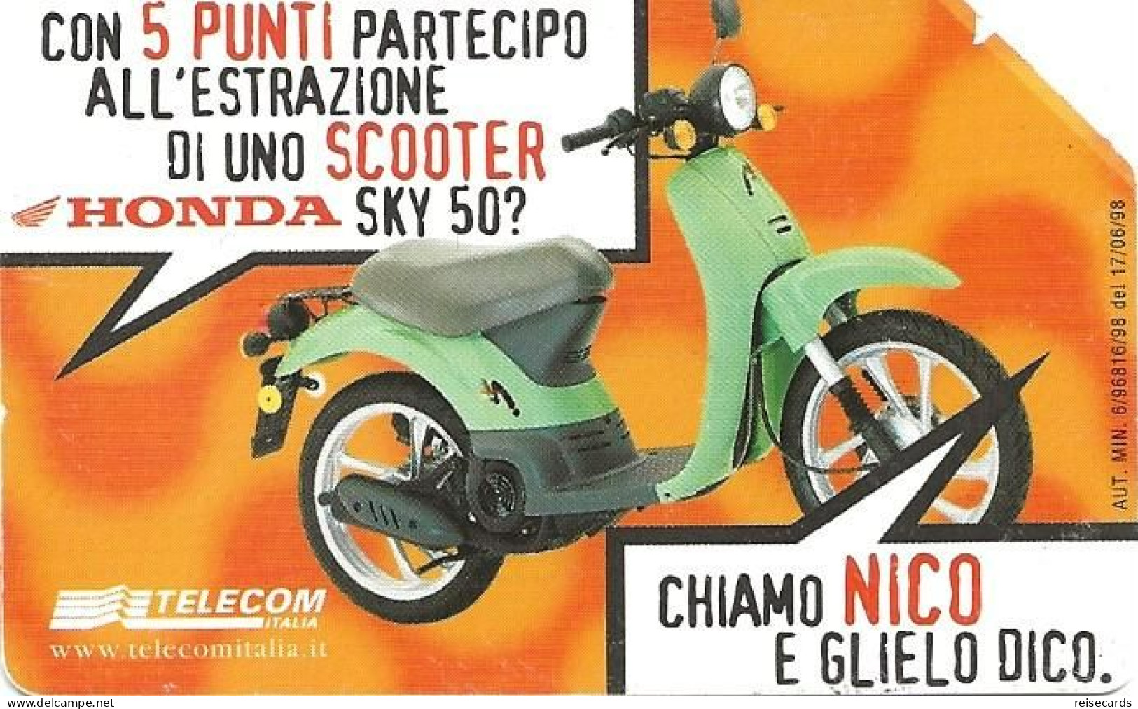Italy: Telecom Italia - La 10 Vince, Scooter - Public Advertising