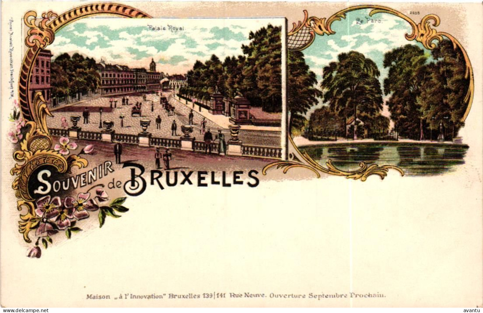 BRUXELLES / BRUSSEL / LITHO CARTE / MULTIVUE - Viste Panoramiche, Panorama