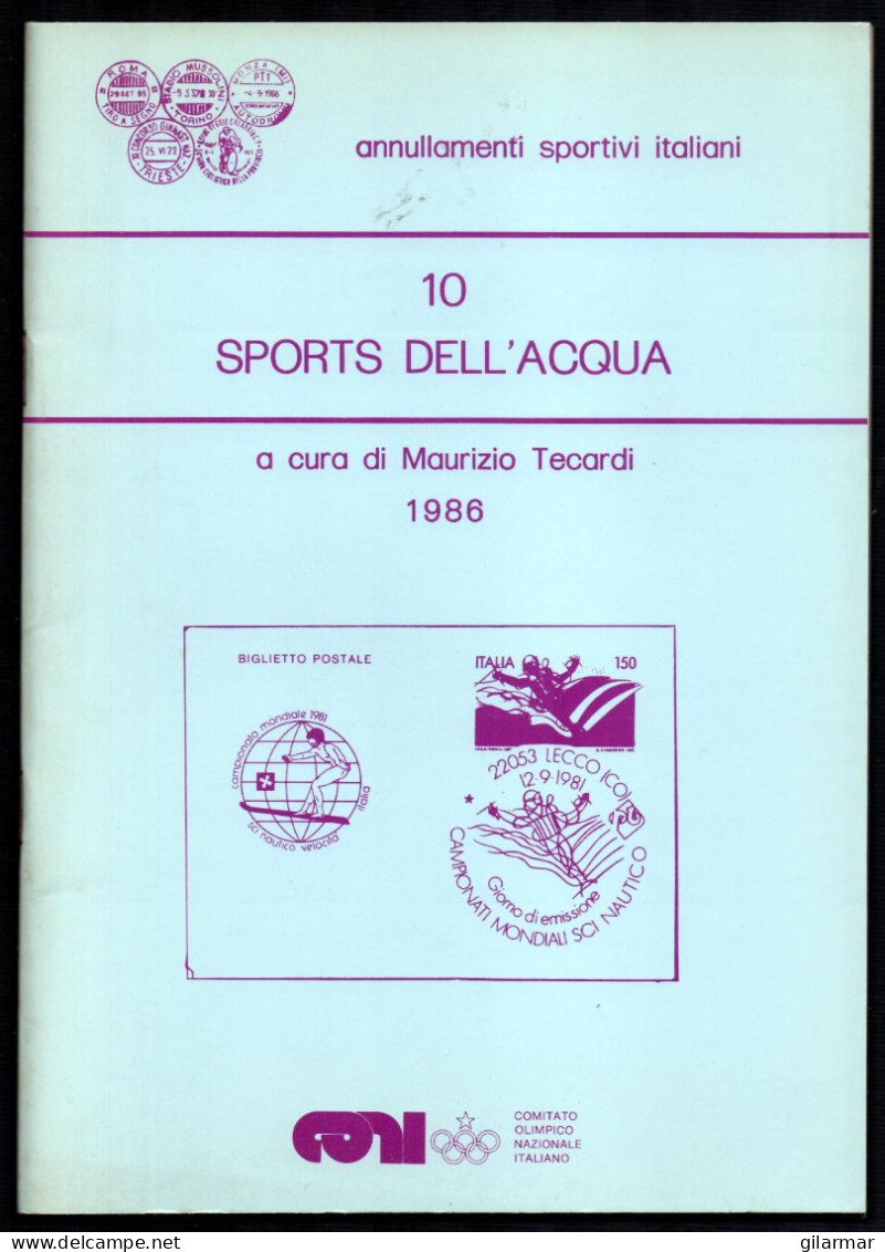 ITALIA 1986 - MAURIZIO TECARDI: ANNULLAMENTI SPORTIVI ITALIANI - SPORTS DELL'ACQUA - CANOEING / ROWING / SAILING / SURF - Otros & Sin Clasificación