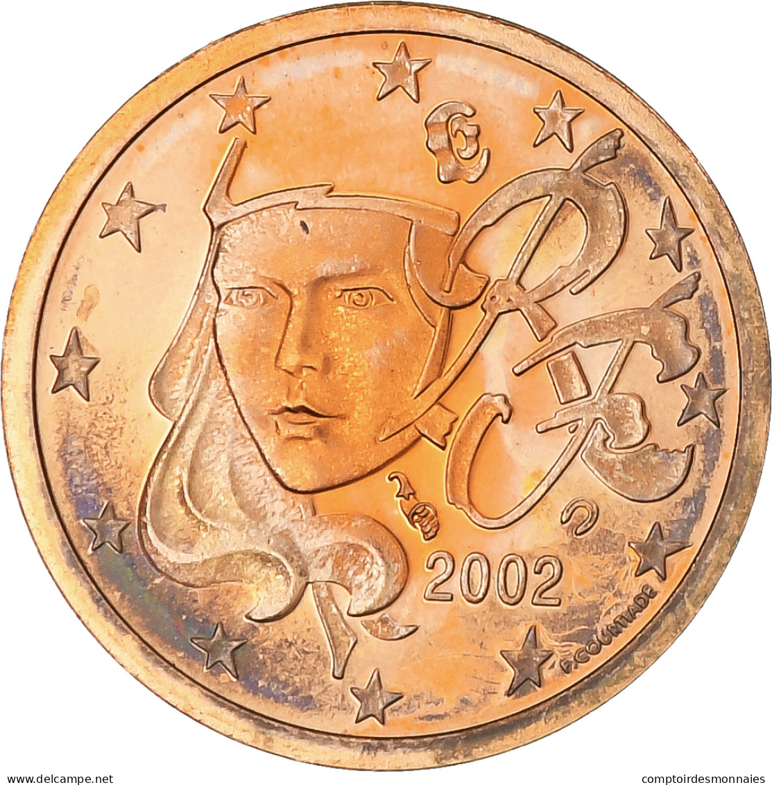 France, Euro Cent, 2002, Paris, Série BE, FDC, Coppered Steel, KM:1282 - Frankreich