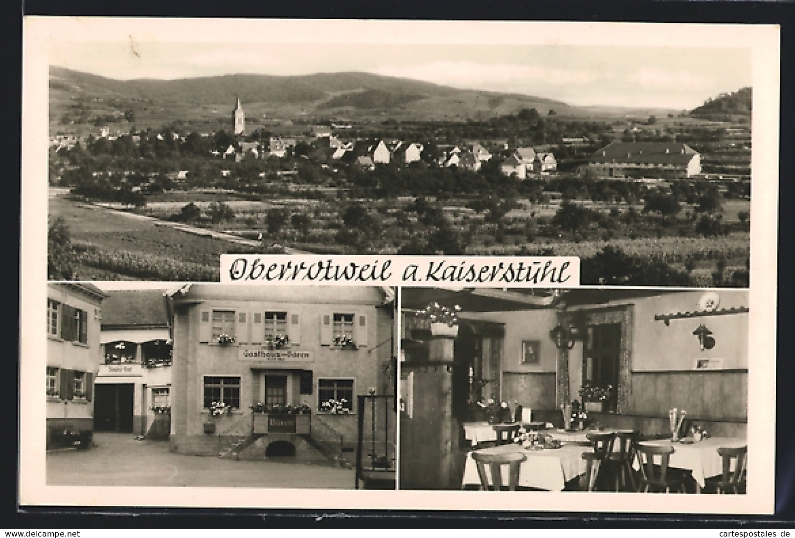 AK Oberrotweil A. Kaiserstuhl, Gasthaus Zum Bären, Totalansicht  - Kaiserstuhl