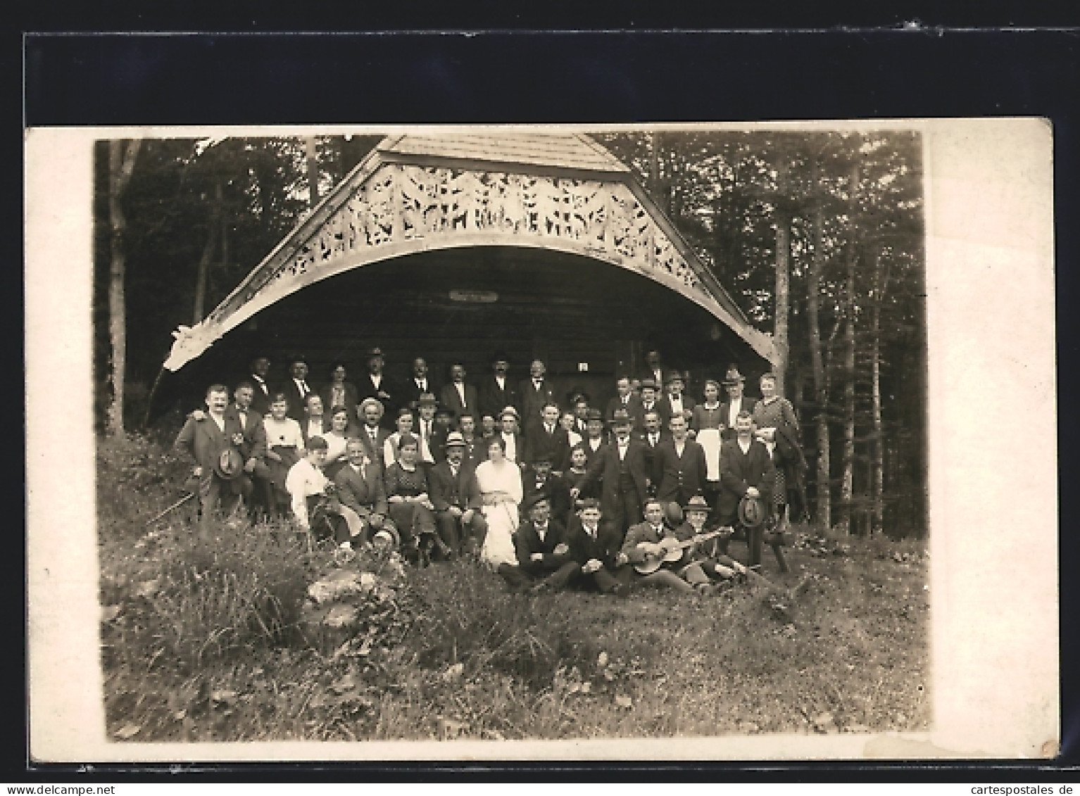 Foto-AK Elzach, Versammlung An Der Wolfsgrabenhütte  - Elzach